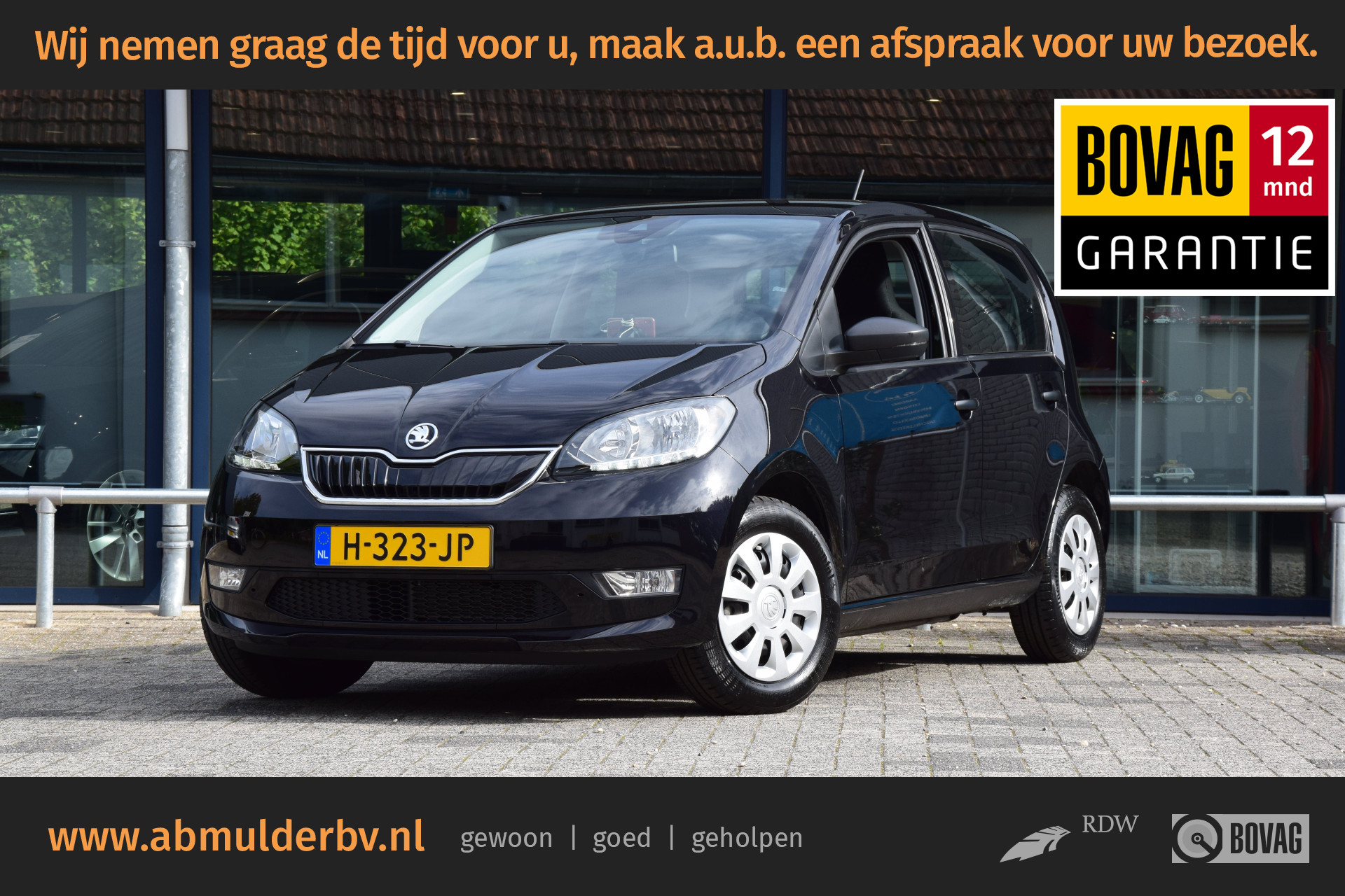Škoda Citigo e-iV EV Ambition | ex. Subsidie 2000,- | Org. NL | BOVAG Garantie | Volledig Elektrisch | Lage KM stand met NAP | Climate Control | Bluetooth | LED Dagrijverlichting | bij viaBOVAG.nl