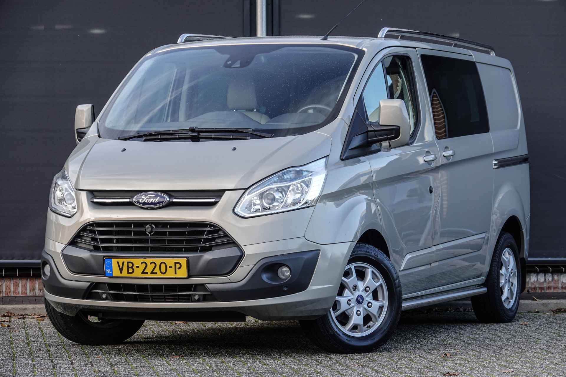 Ford Transit Custom Rolstoelvervoer | L1H1 125Pk | Limited | Rolstoelbus | Elek. rolstoellift | 2xSchuifdeur | Sidebars | 16'' | Tectonic Silver - 24/40