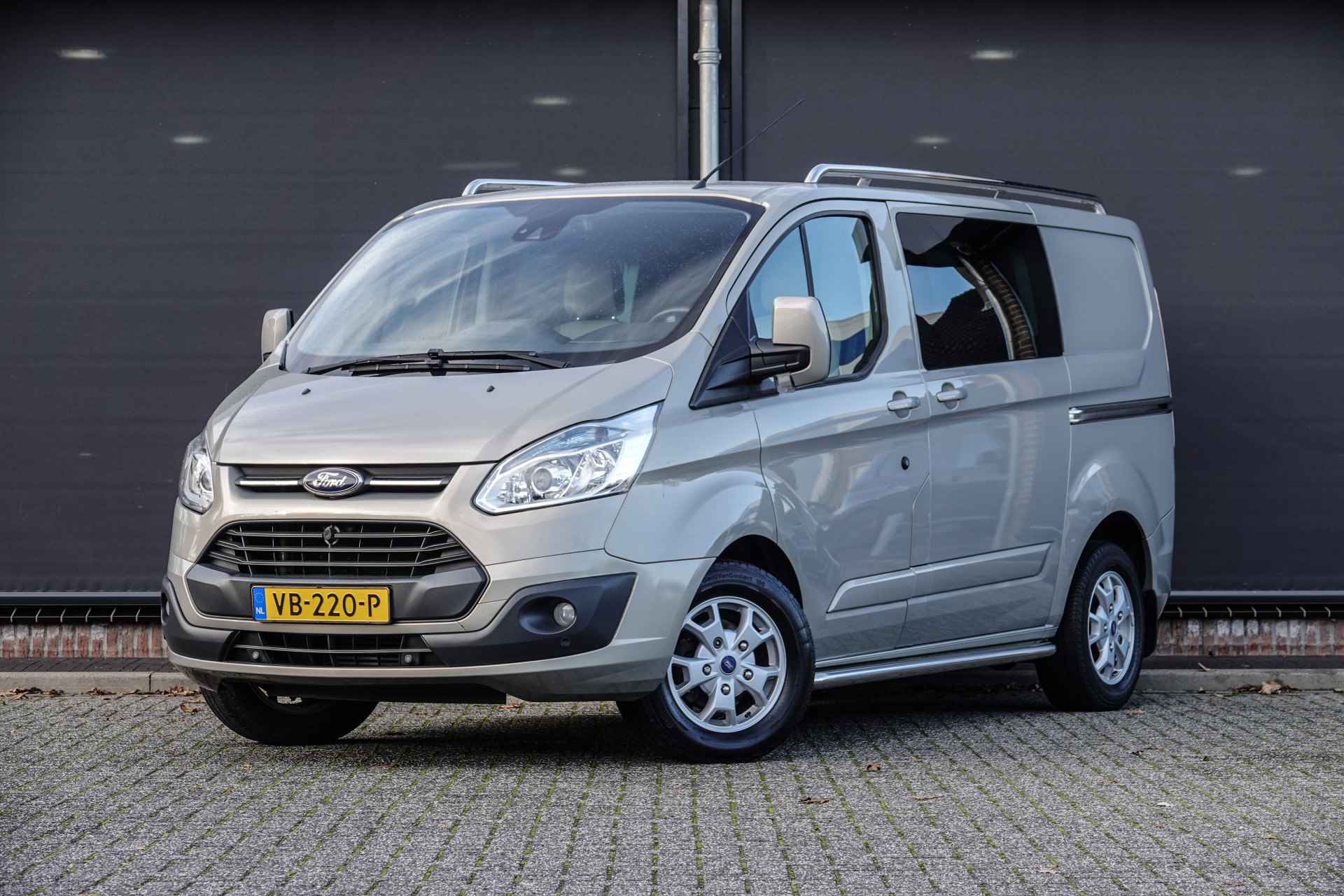 Ford Transit Custom Rolstoelvervoer | L1H1 125Pk | Limited | Rolstoelbus | Elek. rolstoellift | 2xSchuifdeur | Sidebars | 16'' | Tectonic Silver - 40/40