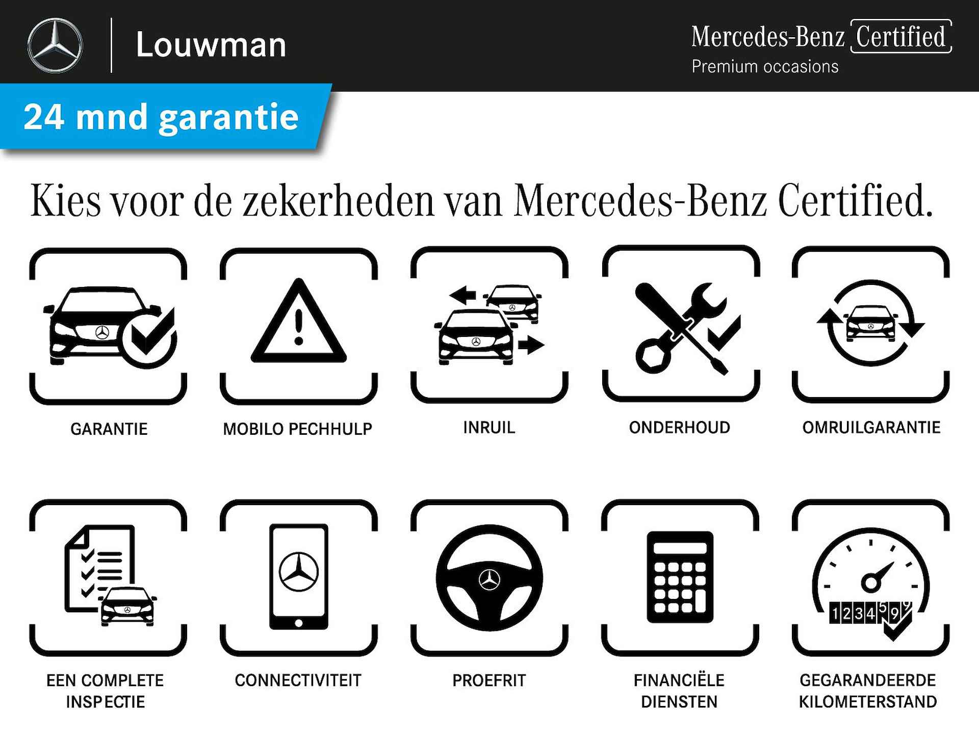 Mercedes-Benz B-Klasse 180 Business Solution AMG | Panoramadak | Achteruitrijcamera | Nightpakket | Stoelverwarming | Inclusief 24 maanden MB Certified garantie voor Europa. - 44/44