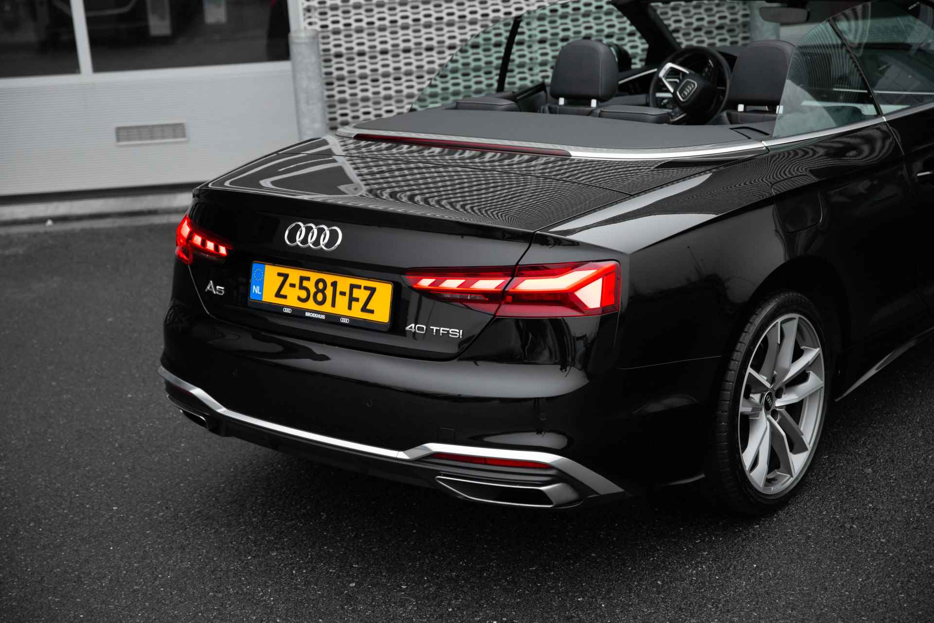 Audi A5 Cabriolet 40 TFSI 204pk S edition | Parking | Rijden | Bang & Olufsen | Leder | Stoelen Elektrisch | 19" Velgen | - 19/56