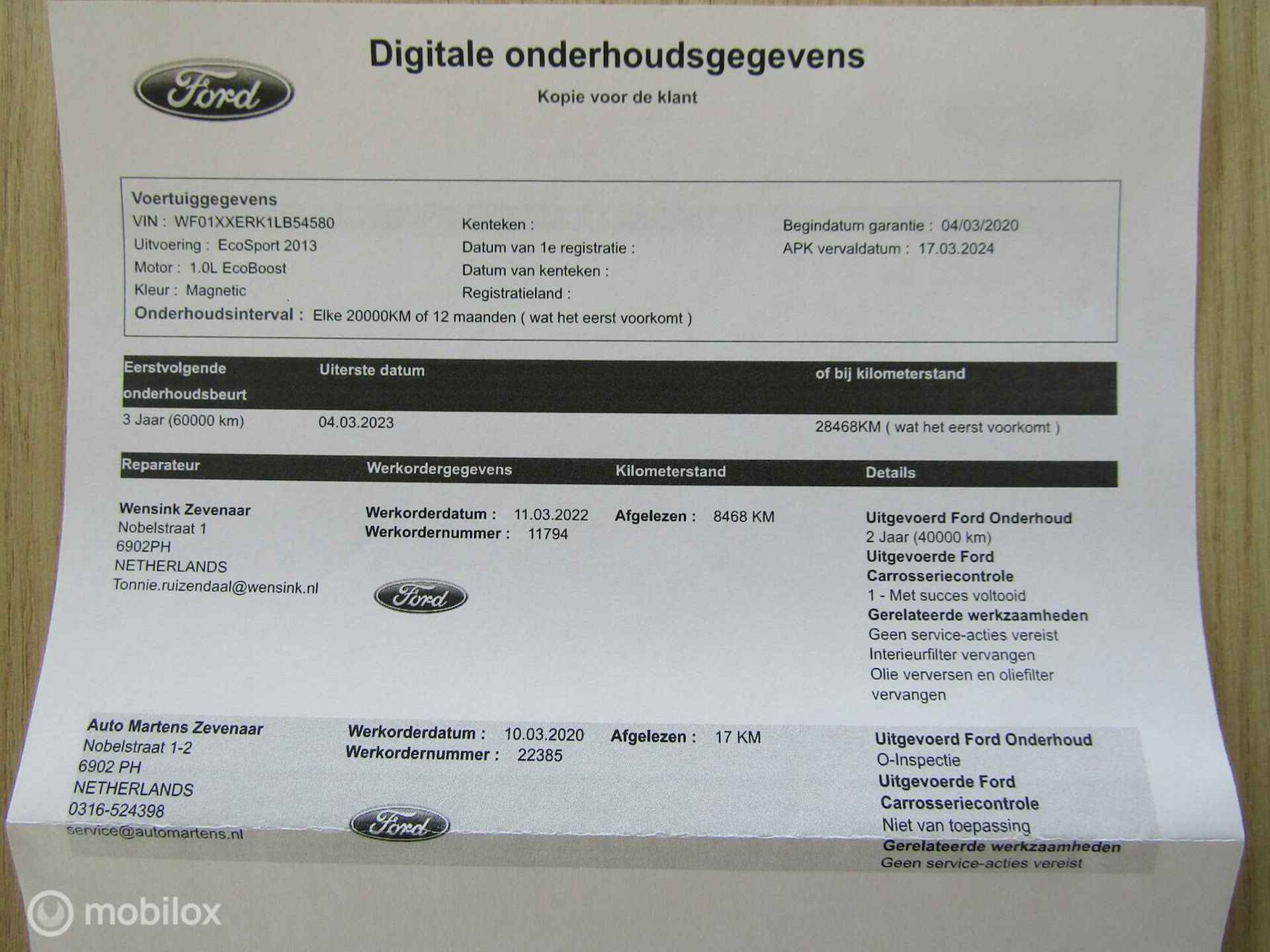 Ford EcoSport 1.0 EcoBoost Connected | PDC, 1e eigenaar - 19/20