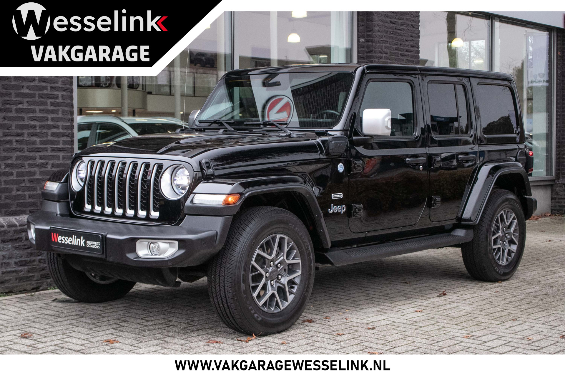 Jeep Wrangler Unlimited 4xe 380 Overland - All-in rijklrps | Navi | Leer | Camera | Stoel/stuurverwarming