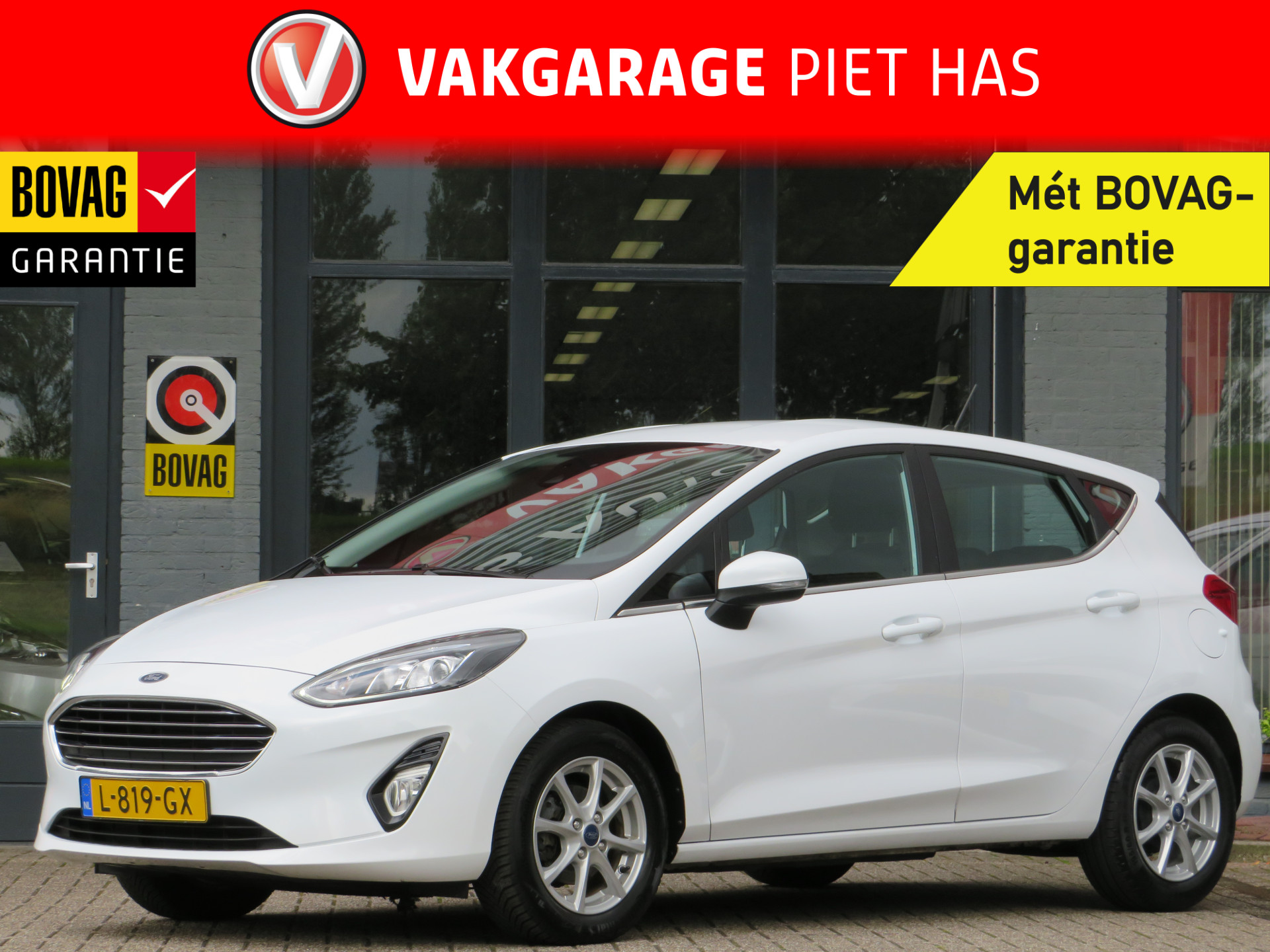 Ford Fiesta 1.0 EcoBoost Hybrid Titanium| 125-PK| | Clima-Airco | Android Auto | Parkeersensoren | Incl. BOVAG Garantie | DAB+ | Navigatiesysteem | Bluetooth |