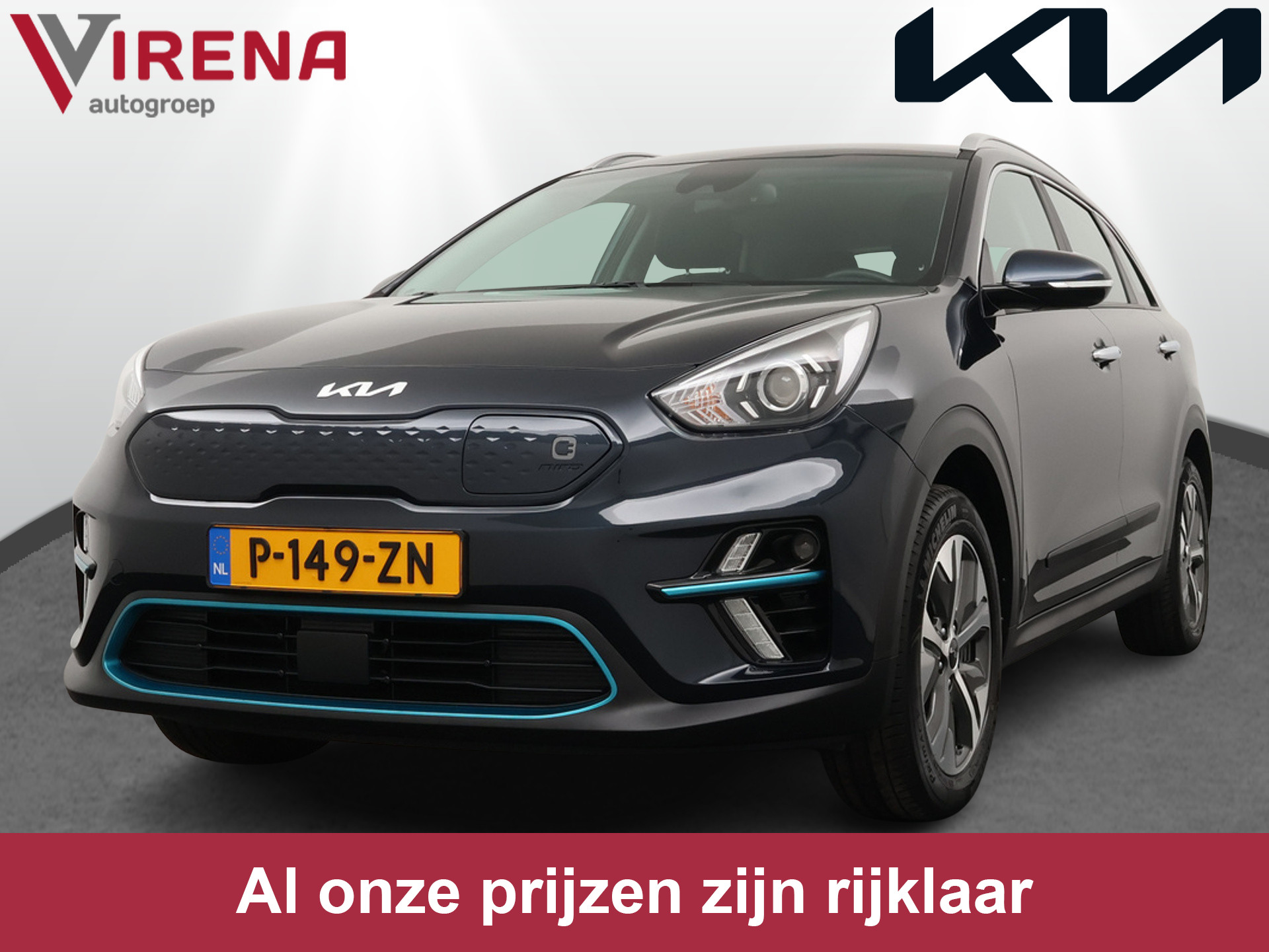 Kia e-Niro DynamicLine 64 kWh *€2000 Subsidie beschikbaar* - Navigatie - Adaptief Cruise Control - Climate Control - Keyless Entry - Apple/Android Carplay - Fabrieksgarantie Tot 2029