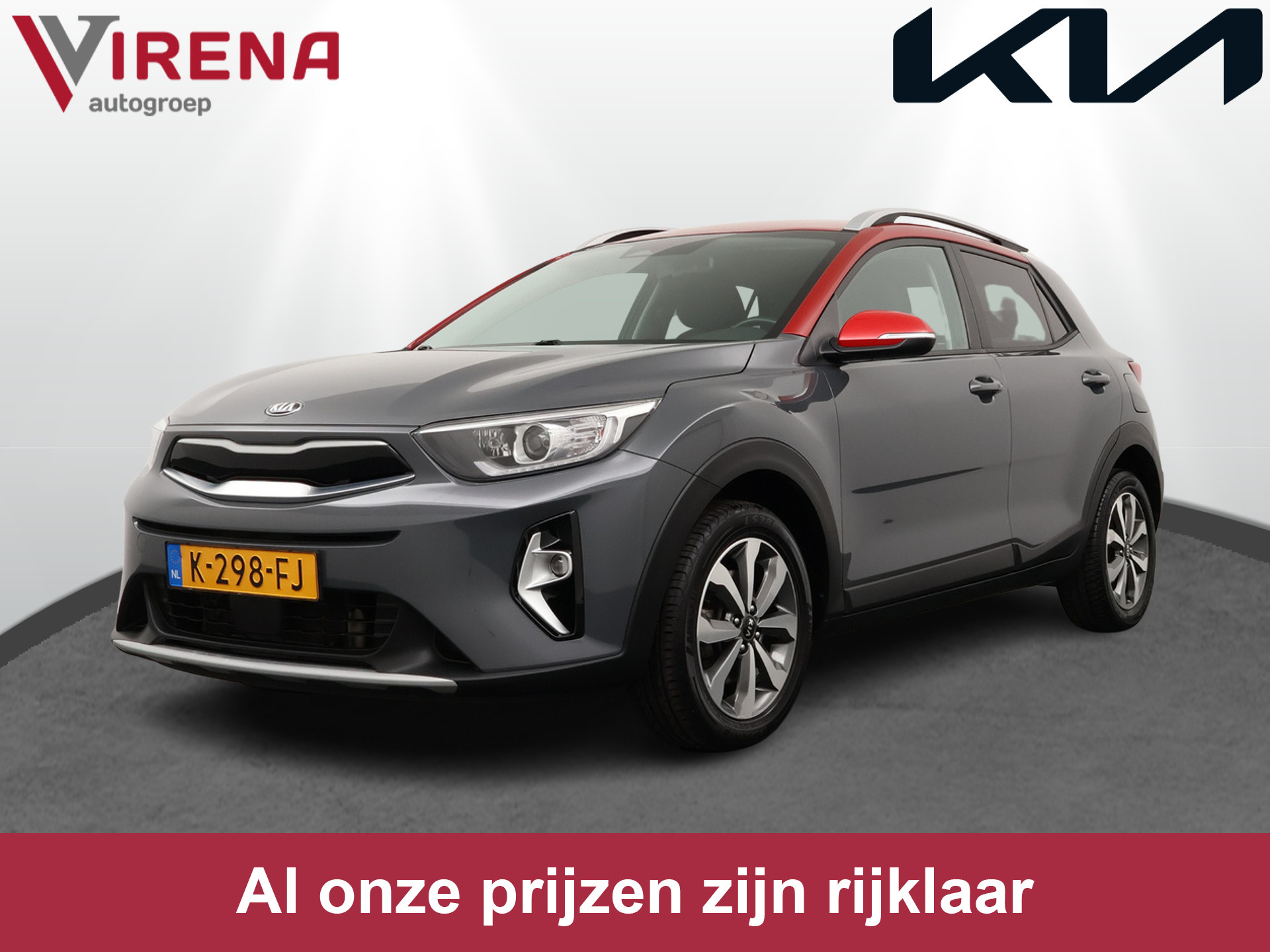 Kia Stonic 1.0 T-GDi MHEV DynamicPlusLine Two Tone - Navigatie - Climate Control - Keyless Entry - Trekhaak - Fabrieksgarantie tot 01-2028