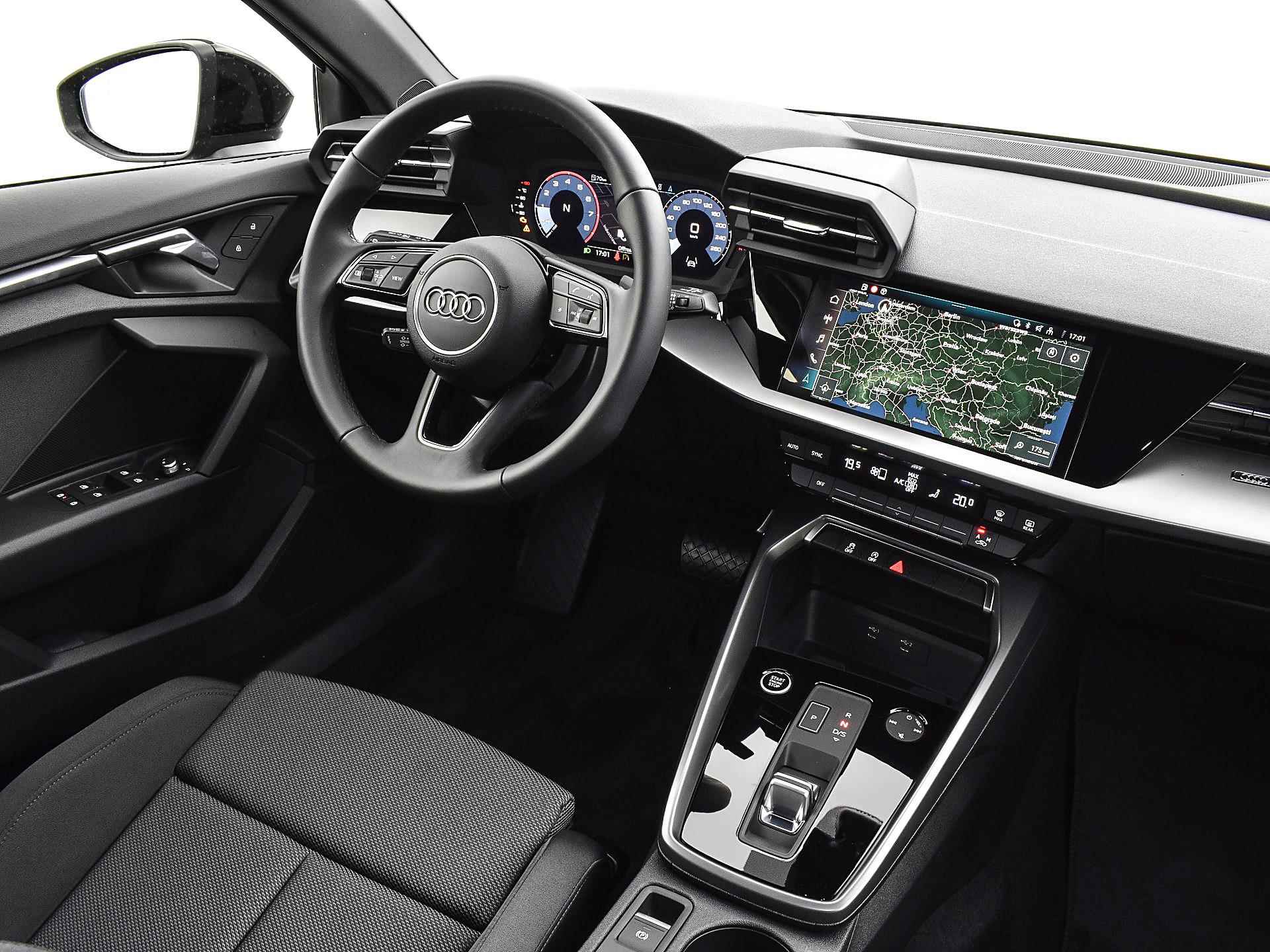 Audi A3 Sportback 30 TFSI Advanced edition | Optiek Zwart | Parkeersensoren Voor + Achter | Sportstoelen | Fabr.Gar t/m 04-2026 of 100.000 km | - 16/32