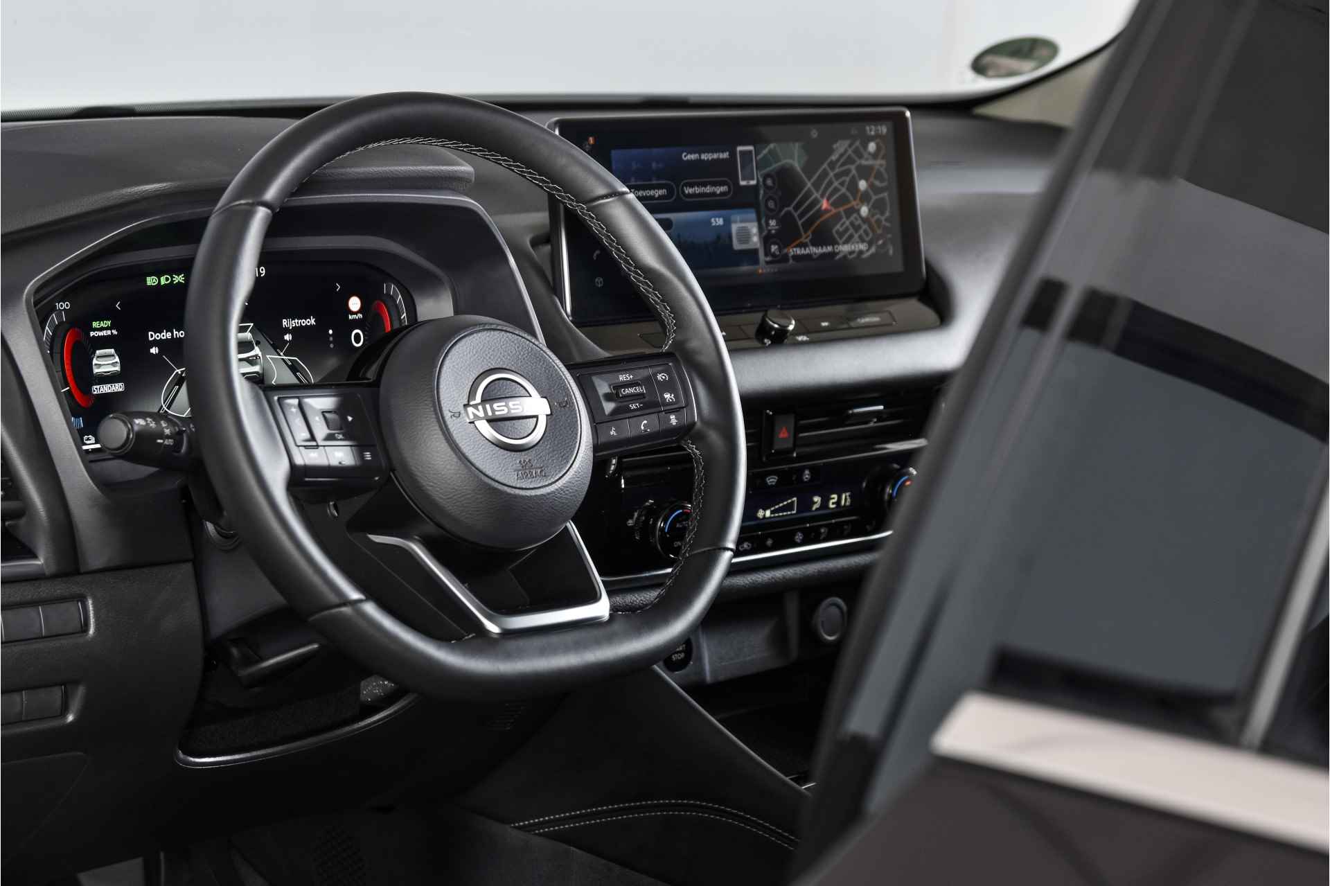 Nissan QASHQAI 1.5 e-Power 190 PK N-Connecta - Automaat | Pano | Dig. Cockpit | Adapt. Cruise | Stoel-+stuurverw. | 360 Camera | PDC | NAV+App. Connect | ECC | LM 18" | 0800 - 15/56
