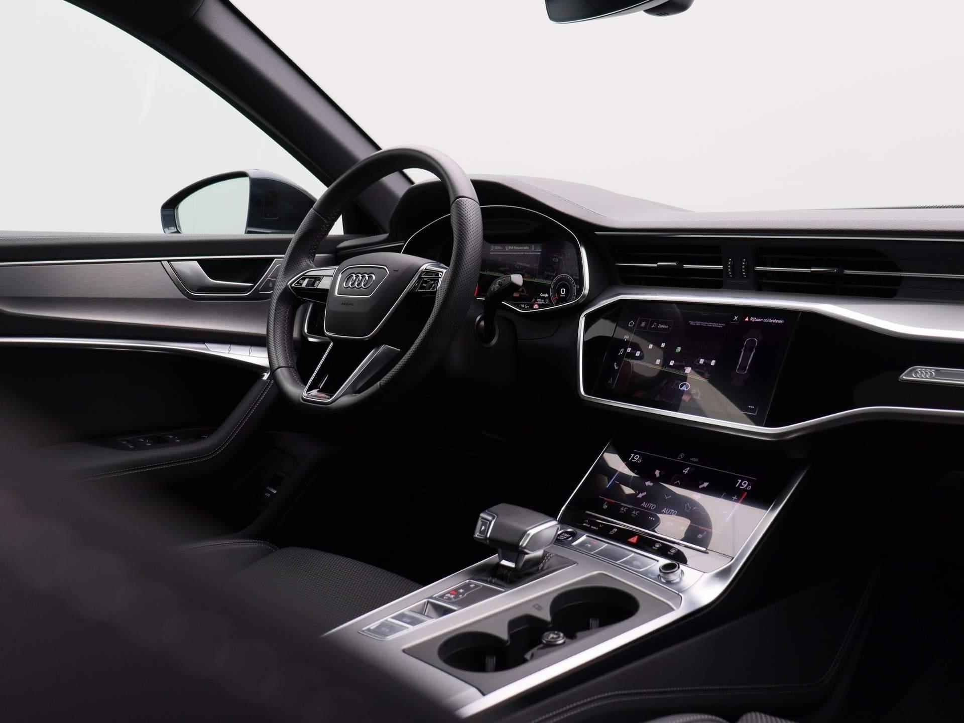Audi A6 Limousine 45 TFSI S edition 245 PK | Automaat | LED Koplampen | S-Line Exterieur | 19 inch lichtmetalen velgen | Assistentiepakket City + Tour | Panorama dak | Half-Lederen bekleding | Privacy Glass | Stoelverwarming | Parkeersensoren | Climate Control | - 40/50