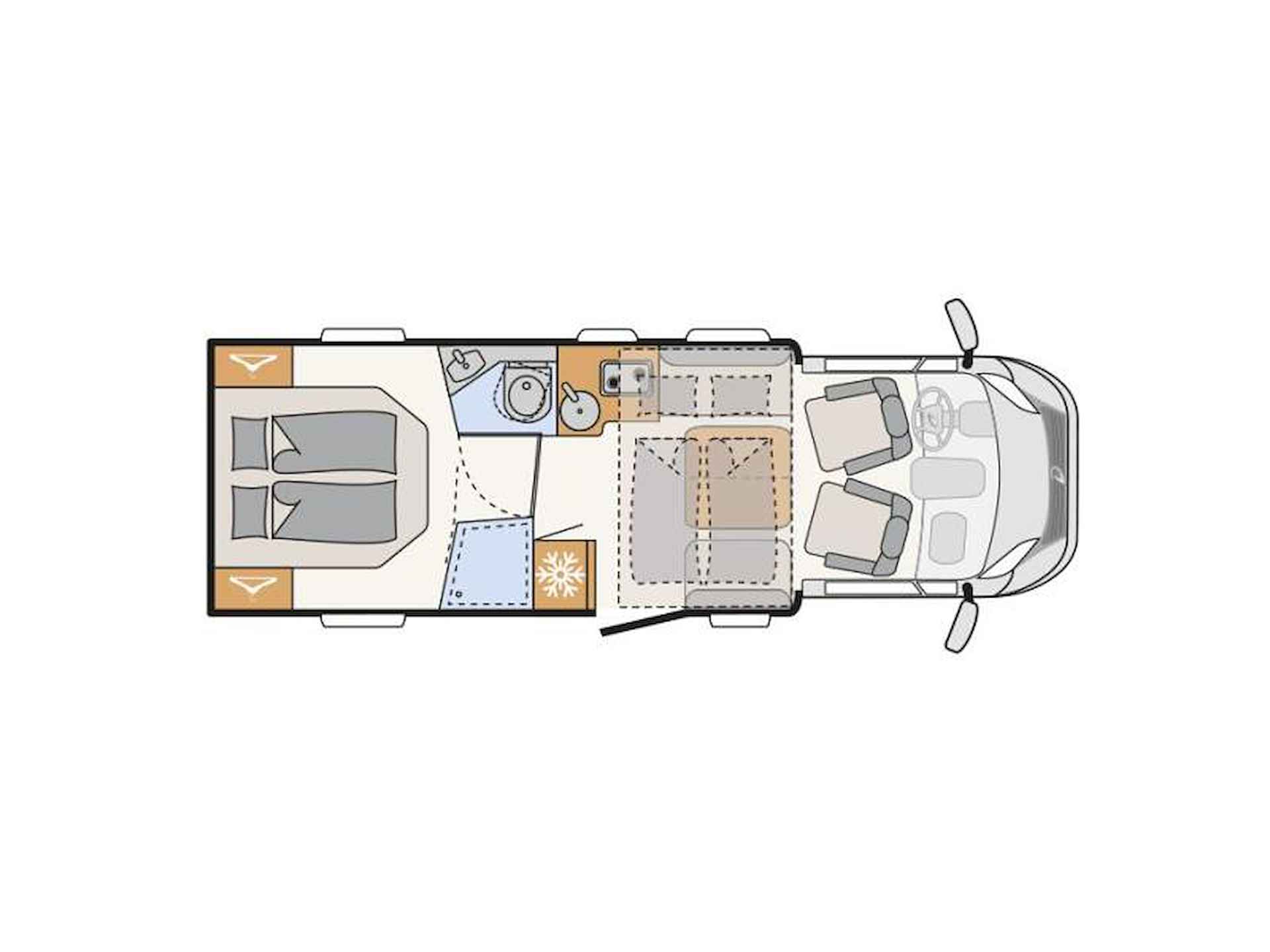 Dethleffs Trend 7057 DBL 2P Automaat - 12/13