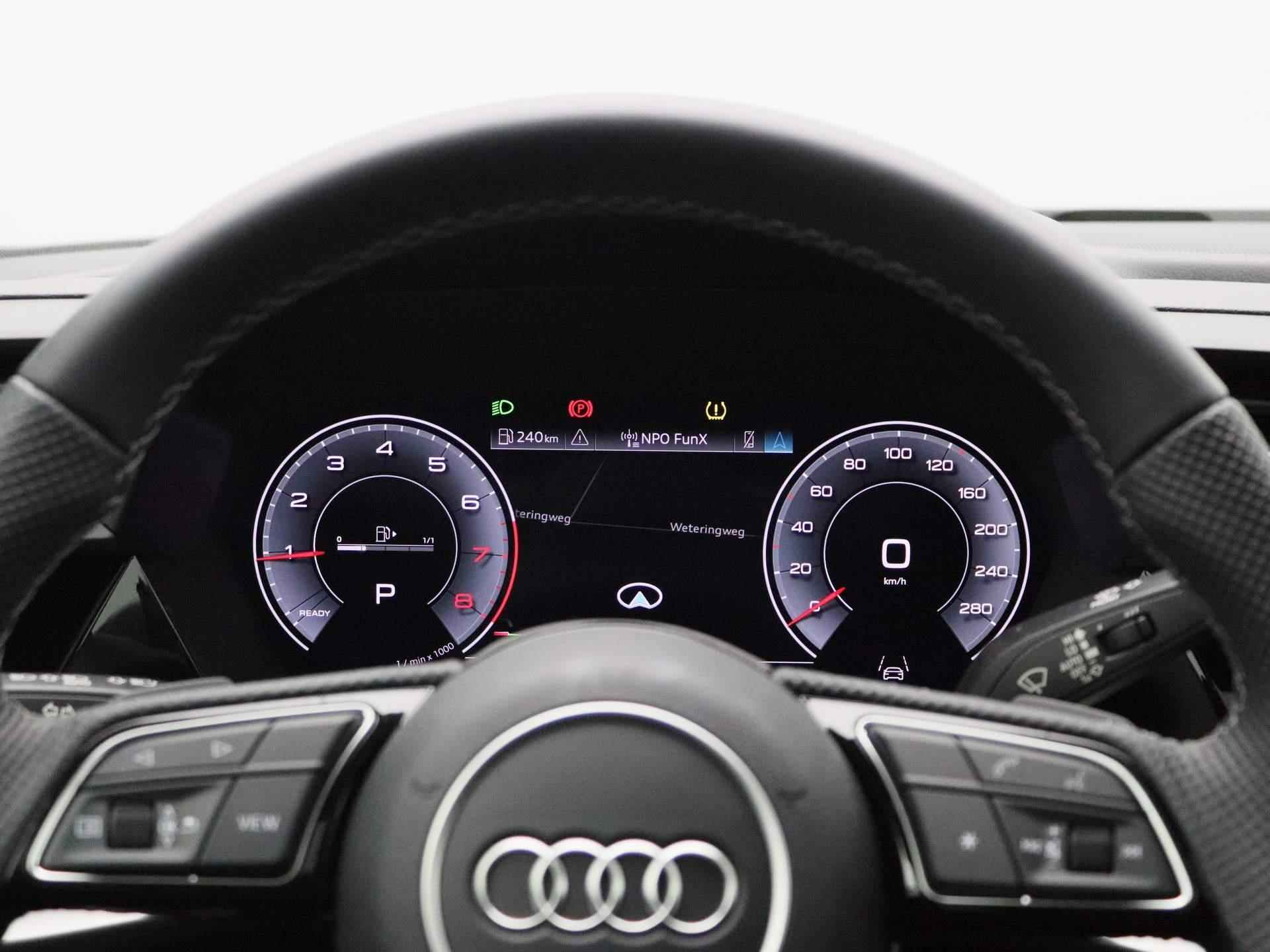 Audi A3 Limousine 30 TFSI S edition 110 PK | S-line exterieur | Automaat | Navigatie | Panoramadak | Adaptive Cruise Control | Half-Leder | Trekhaak | Parkeersensoren | Stoelverwarming | Lichtmetalen velgen | Climate Control | B&O Sound System | Fabrieksgarantie | - 8/46