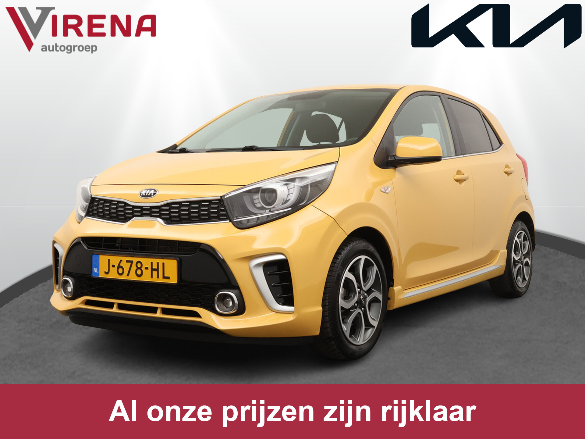 Kia Picanto 1.0 MPi GT-Line Edition - Navigatie - 15" Sportvelgen - Apple Carplay/ Android auto - Fabrieksgarantie tot 08-2027