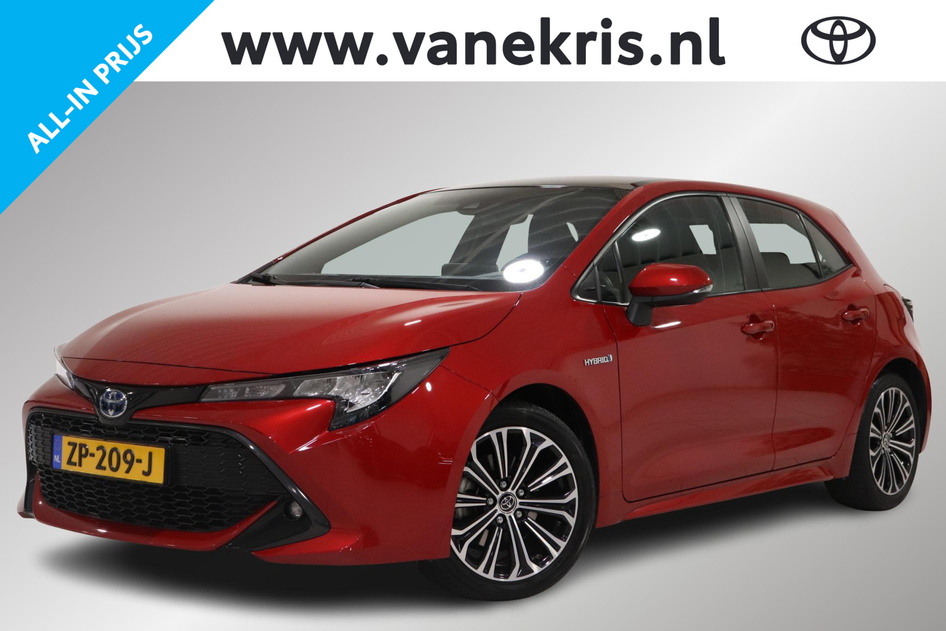 Toyota Corolla 2.0 Hybrid First Edition NAVI, Zwart dak, 184PK, 17" inch LM velgen, Dealer onderhouden!