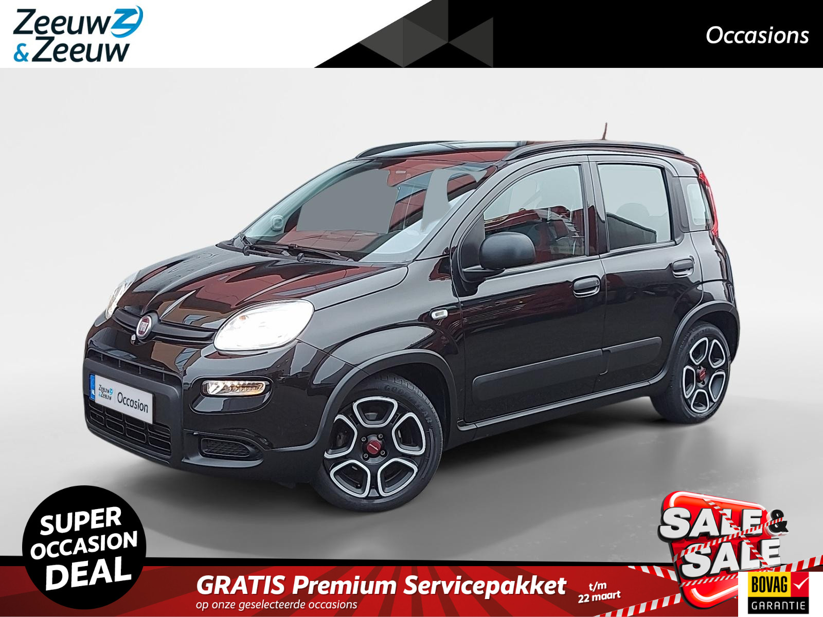 Fiat Panda 1.0 Hybrid City Life | Parkeersensoren achter | Apple Carplay/Android auto | Elektrische zijspiegels + ramen achter | Bluetooth | Dakrails |