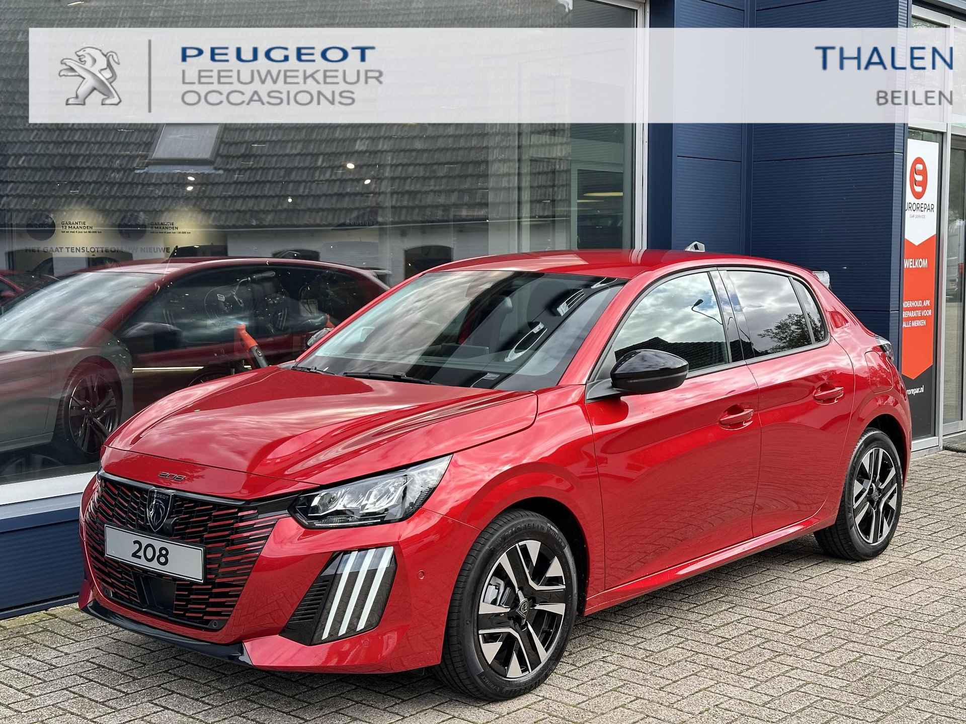 Peugeot 208 Hybrid 100 e-DCS6 Allure | Hybride Automaat | Slechts 3000 KM | Navigatie | 360 Graden Camera | Dode Hoek Detectie | Climate Control | LED Verlichting | Cruise Control | Half Lederen Bekleding | Spoiler | Lichtmetalen Velgen | - 1/58