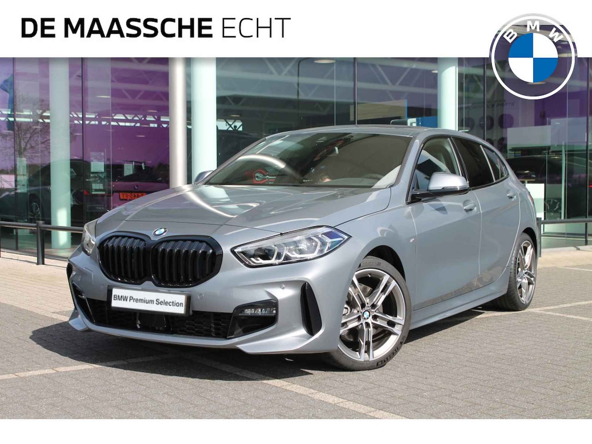 BMW 1-serie 118i High Executive M Sport Automaat / Panoramadak / Live Cockpit Professional / Parking Assistant / Cruise Control / Verwarmd stuurwiel / Stoelverwarming - 1/22