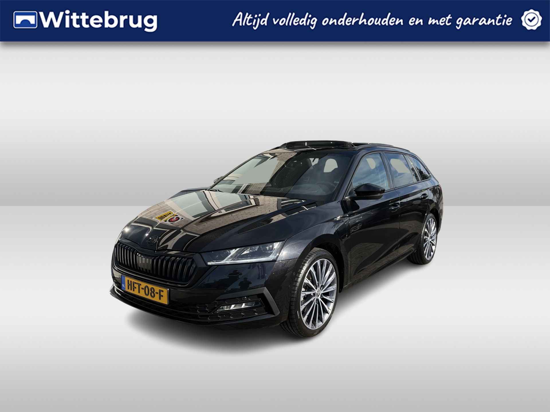 Škoda Octavia Combi 1.4 TSI iV PHEV Sportline Business / AUTOMAAT/ PANO/ CAMERA/ PARK. SENSOREN/ MEMORY SEATS/ HEAD-UP DISPLAY/ DODE HOEK/ KEYLESS/ STOELVERWARM./ MATRIX/ ADAPT. CRUISE/ APP-CONNECT/ NAVI/ CLIMA - 1/44