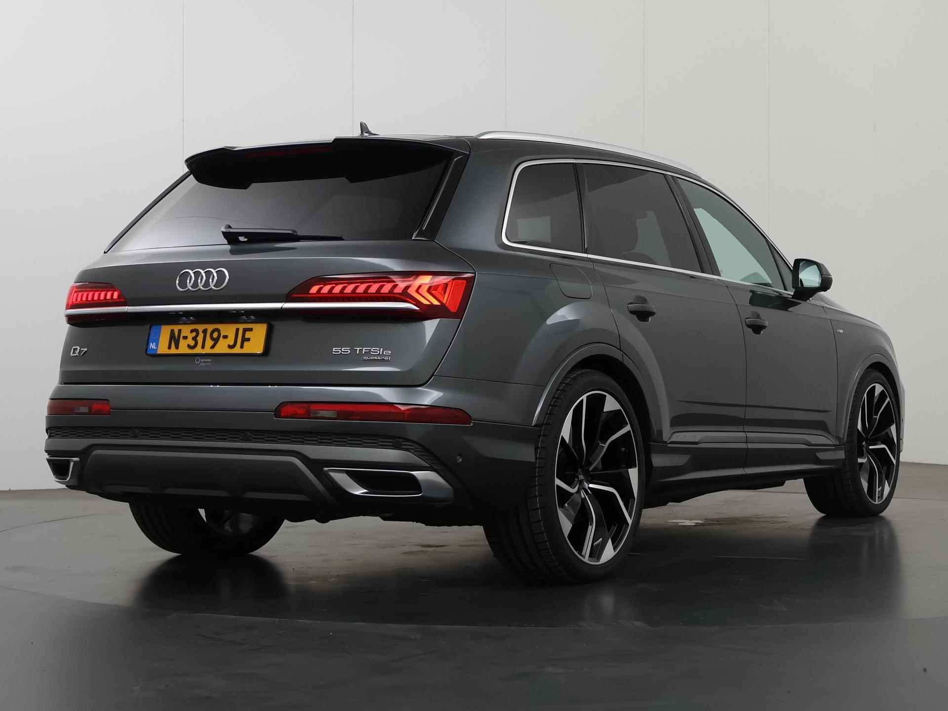 Audi Q7 55 TFSI e quattro S Line | Panoramadak | Matrix LED | Ele.stoelen + Geheugen | BOSE Audio | HUD |Rij-Assistentie pakket | Adaptieve CruiseControl | Adaptief Onderstel | 360 Camera | DAB | Trekhaak Wegklapbaar | - 3/50