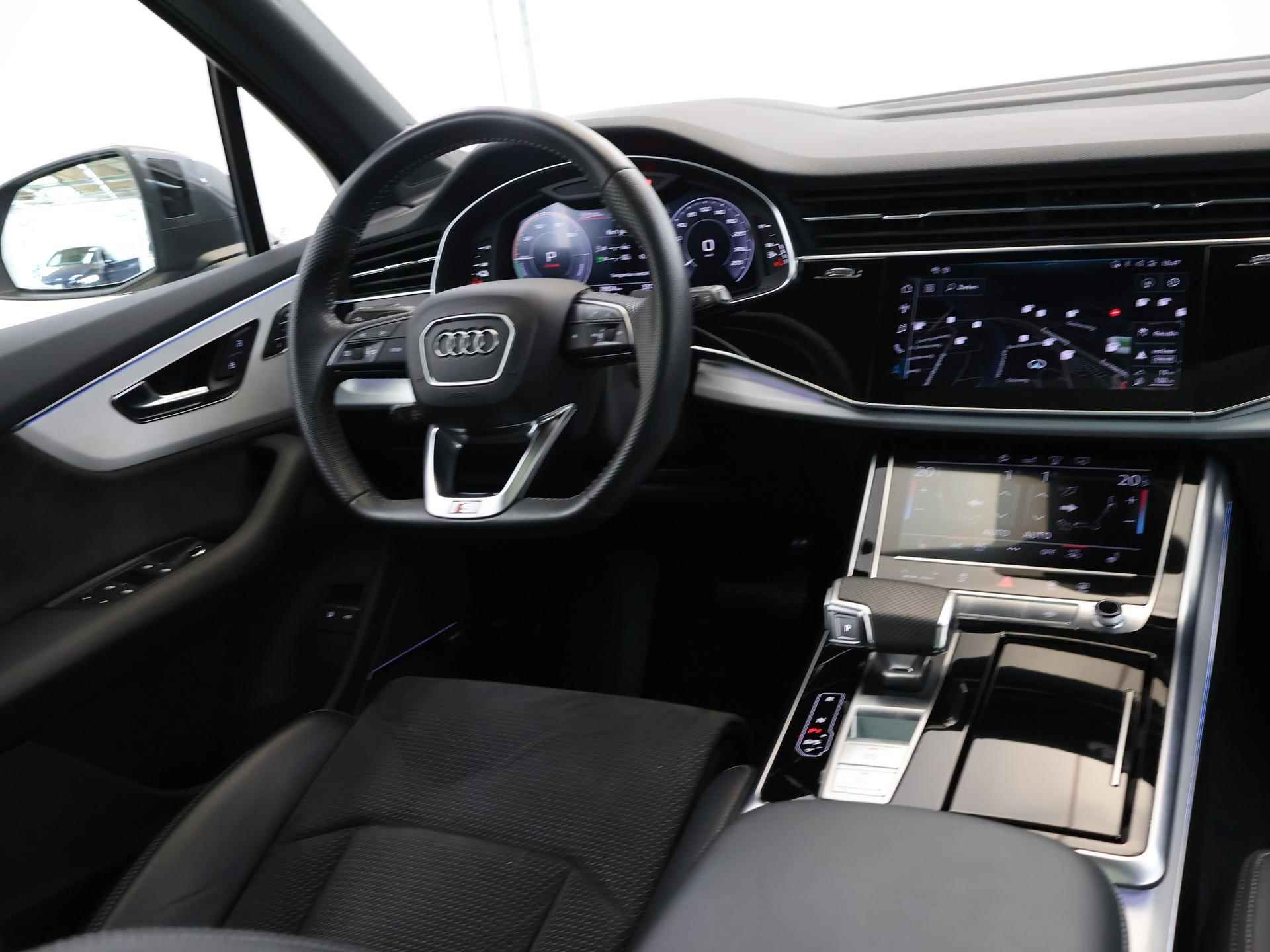 Audi Q7 55 TFSI e quattro S Line | Panoramadak | Matrix LED | Ele.stoelen + Geheugen | BOSE Audio | HUD |Rij-Assistentie pakket | Adaptieve CruiseControl | Adaptief Onderstel | 360 Camera | DAB | Trekhaak Wegklapbaar | - 10/50