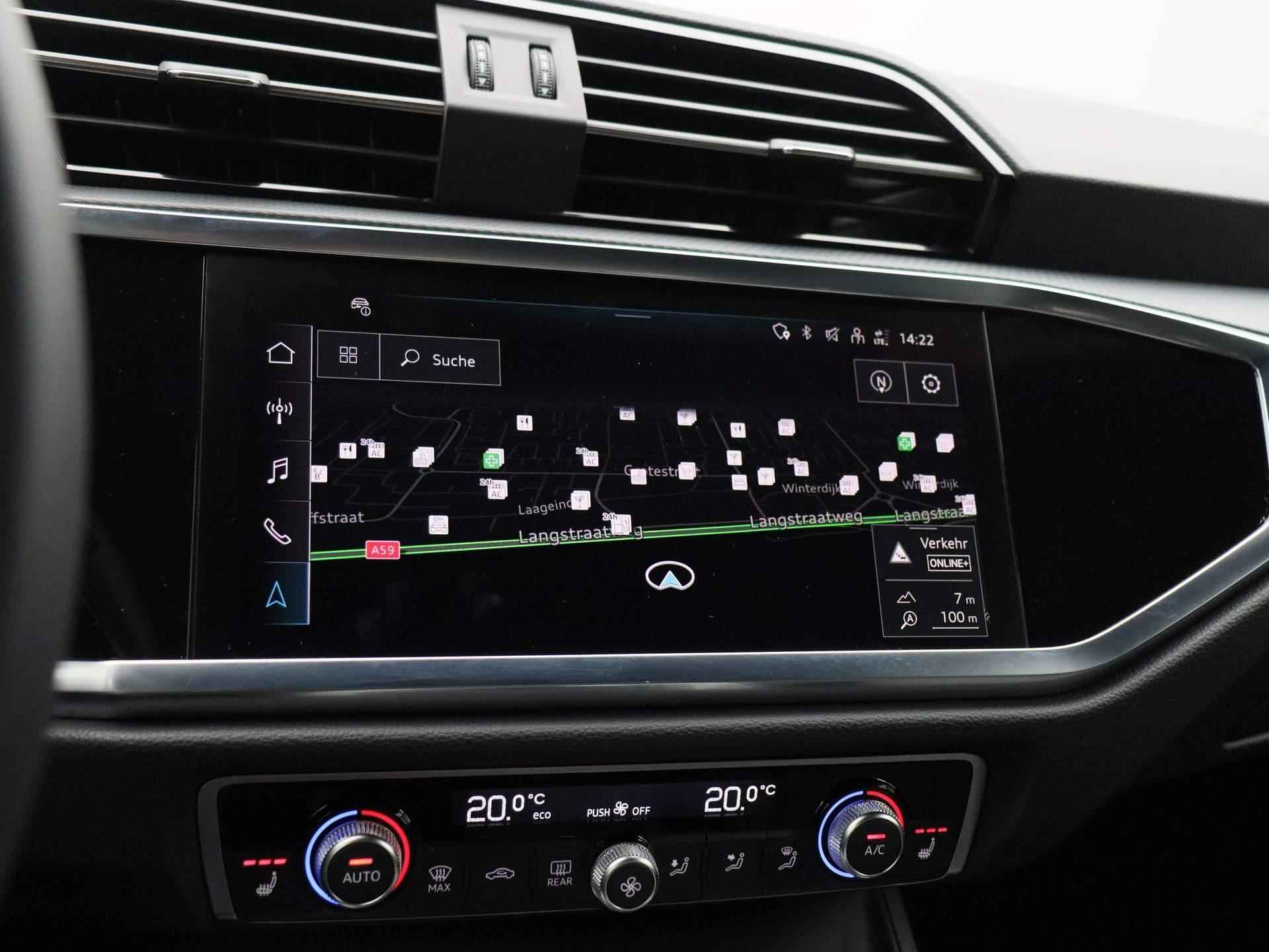 Audi Q3 Sportback 45 TFSI e S Edition 245 PK | Automaat | Navigatie | 360 Camera | Adaptive Cruise Control | Parkeersensoren | Stoelverwarming | Apple Carplay | Android Auto | Lichtmetalen velgen | Climate Control | - 19/49