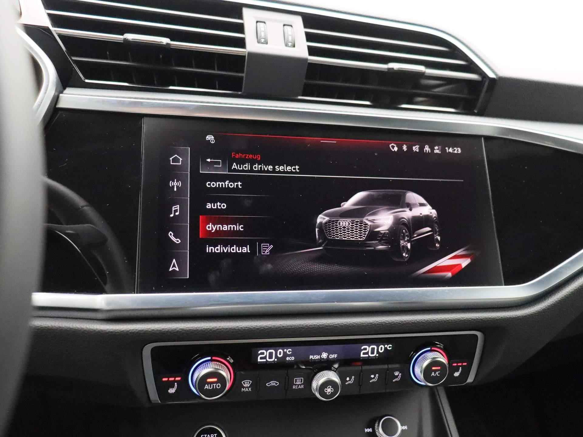 Audi Q3 Sportback 45 TFSI e S Edition 245 PK | Automaat | Navigatie | 360 Camera | Adaptive Cruise Control | Parkeersensoren | Stoelverwarming | Apple Carplay | Android Auto | Lichtmetalen velgen | Climate Control | - 37/49
