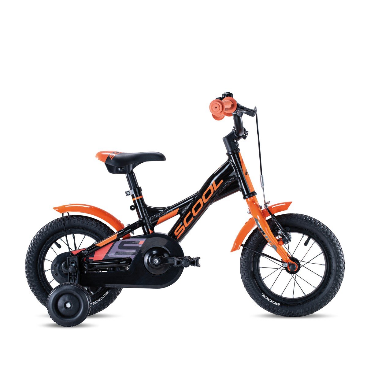 Scool XXlite 12-1 1-Speed Jongens Black/Orange 2024