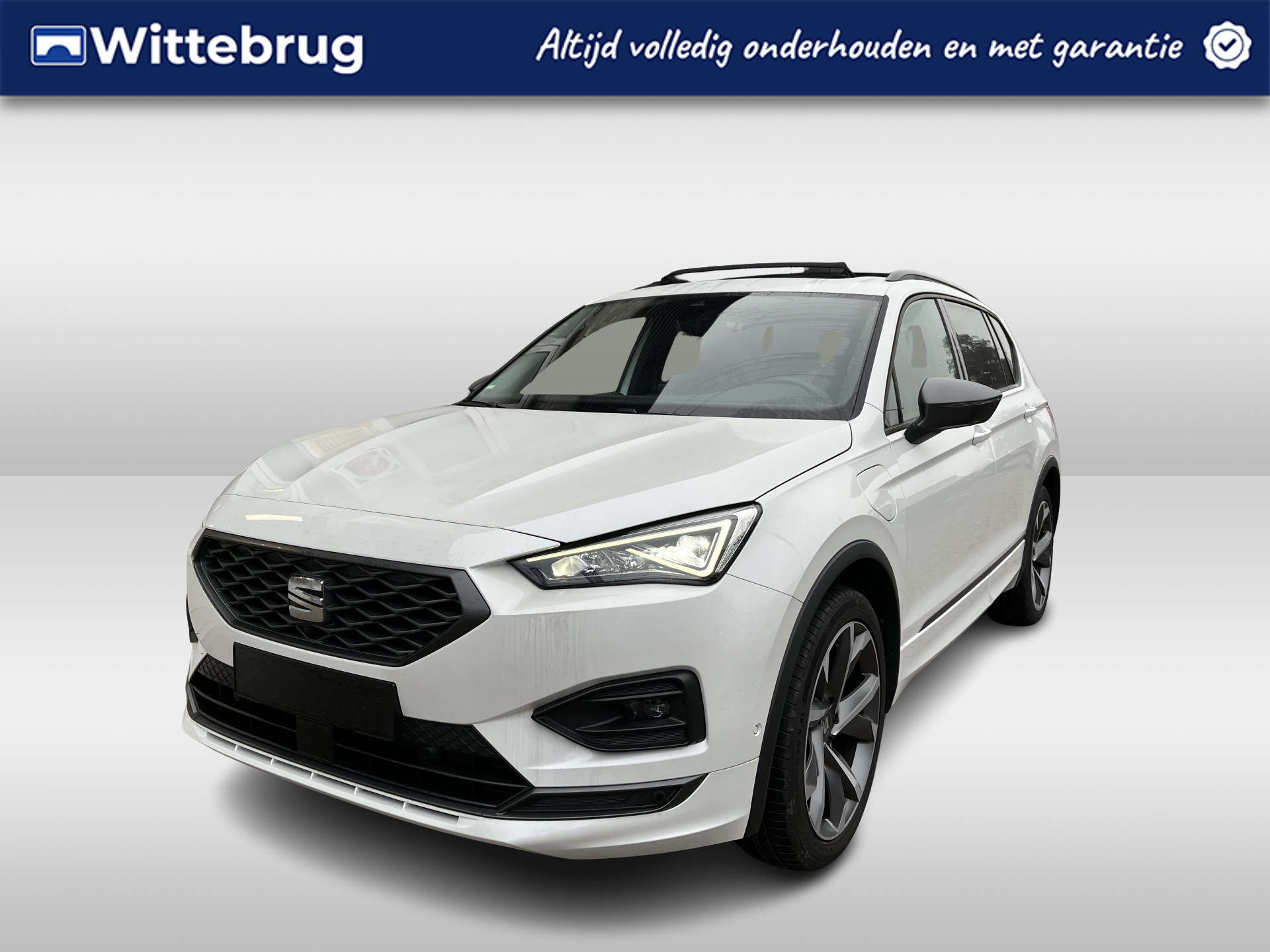 SEAT Tarraco 1.4 TSI e-Hybrid PHEV FR Business / AUTOMAAT/ FABRIEKS GARANTIE T/M 4-2026/ 10.000 KM/ PANO/ TREKHAAK/ CAMERA/ PARK. SENSOREN/ DCC/ MATRIX/ MEMORY SEATS/ KEYLESS/ STOELVERWARM. V&A/ ADAPT. CRUISE/ APP CONNECT/ NAVI/ CLIMA/