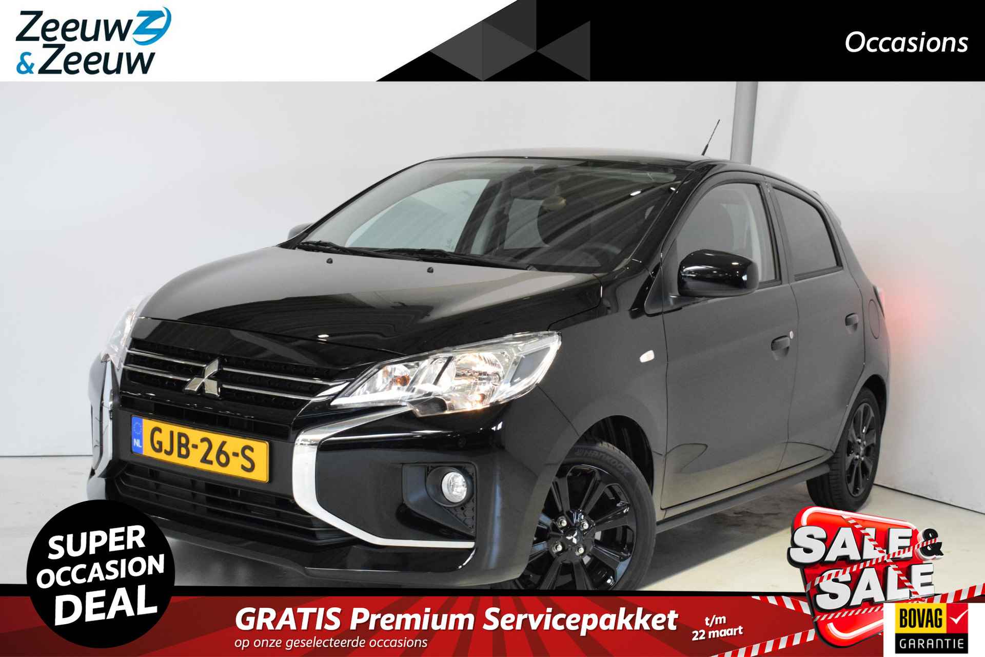 Mitsubishi Space Star 1.2 Dynamic Black Edition | Achteruitrijcamera | Bluetooth | Cruise control |Automatische regen/lichtsensor | Elektrische + verwarmbare zijspiegels | Elektrische ramen | Armsteun voor | Apple Carplay/Android auto |