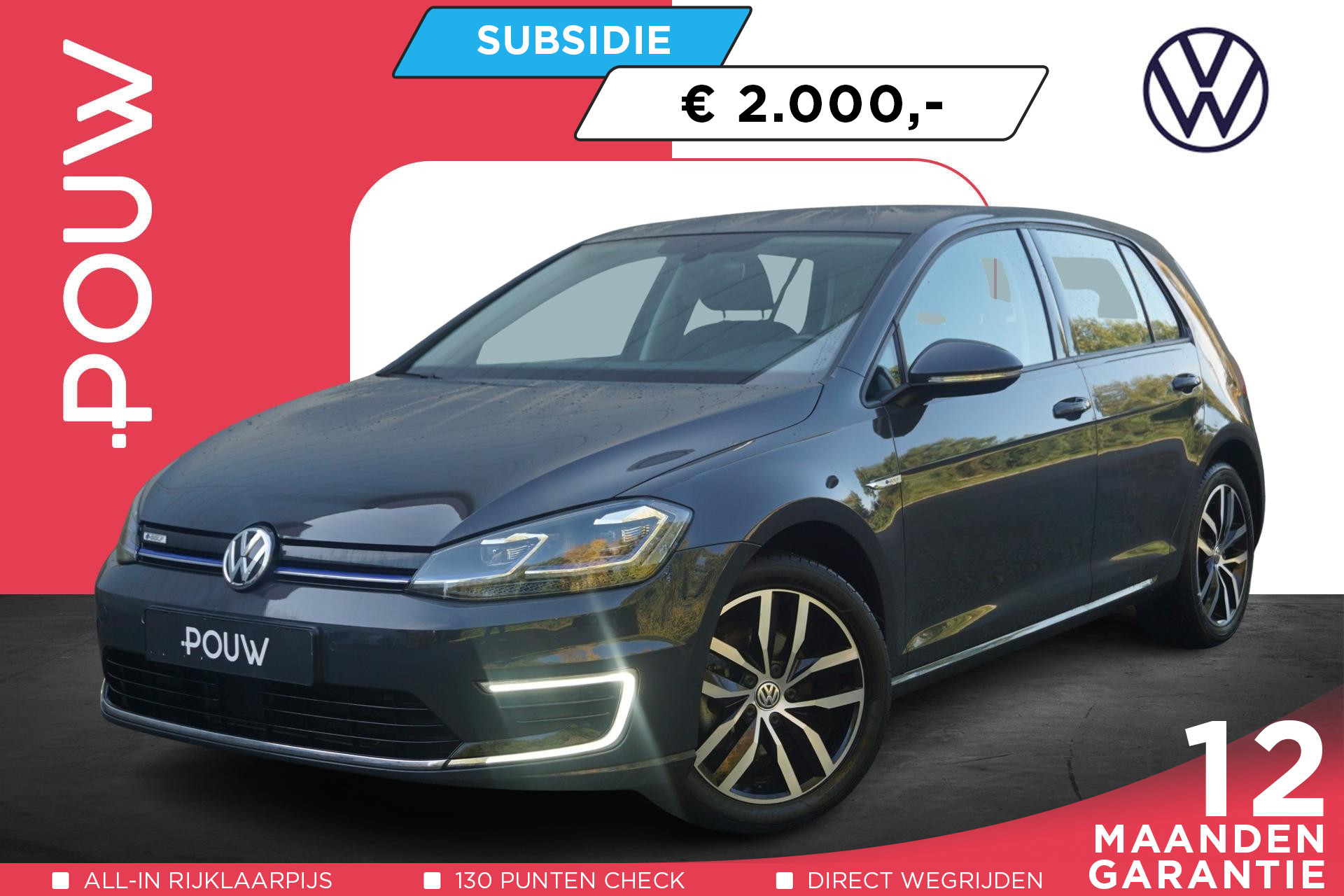 Volkswagen e-Golf 136pk E-DITION |SoH 91%| Navigatie | Apple Carplay/Android Auto | Adaptive Cruise