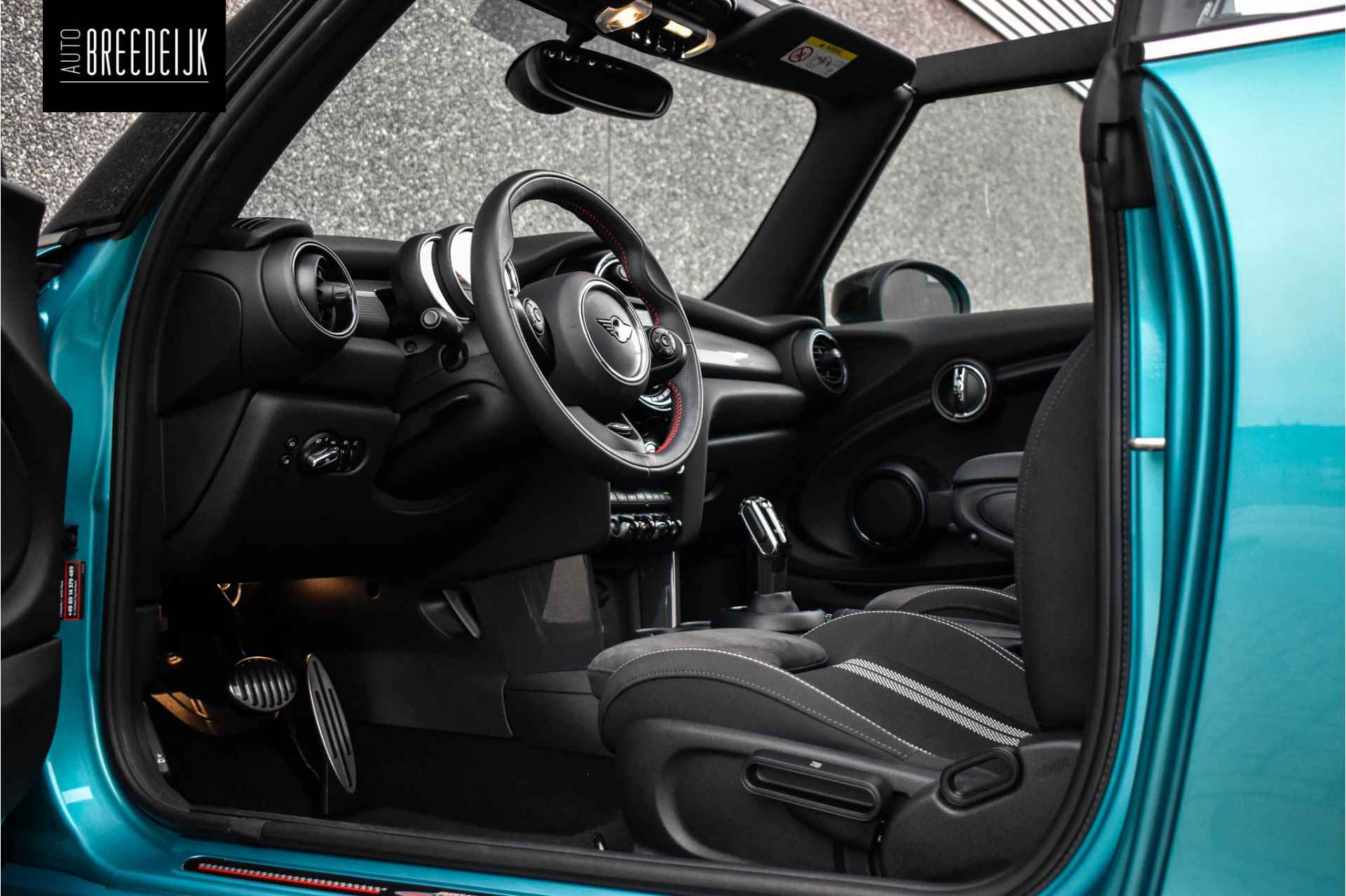 MINI Cabrio Cooper 1.5 Aut. | JCW-Pakket | Navigatie | Carplay | LED | 17"LM | Caribbean Aqua - 14/27