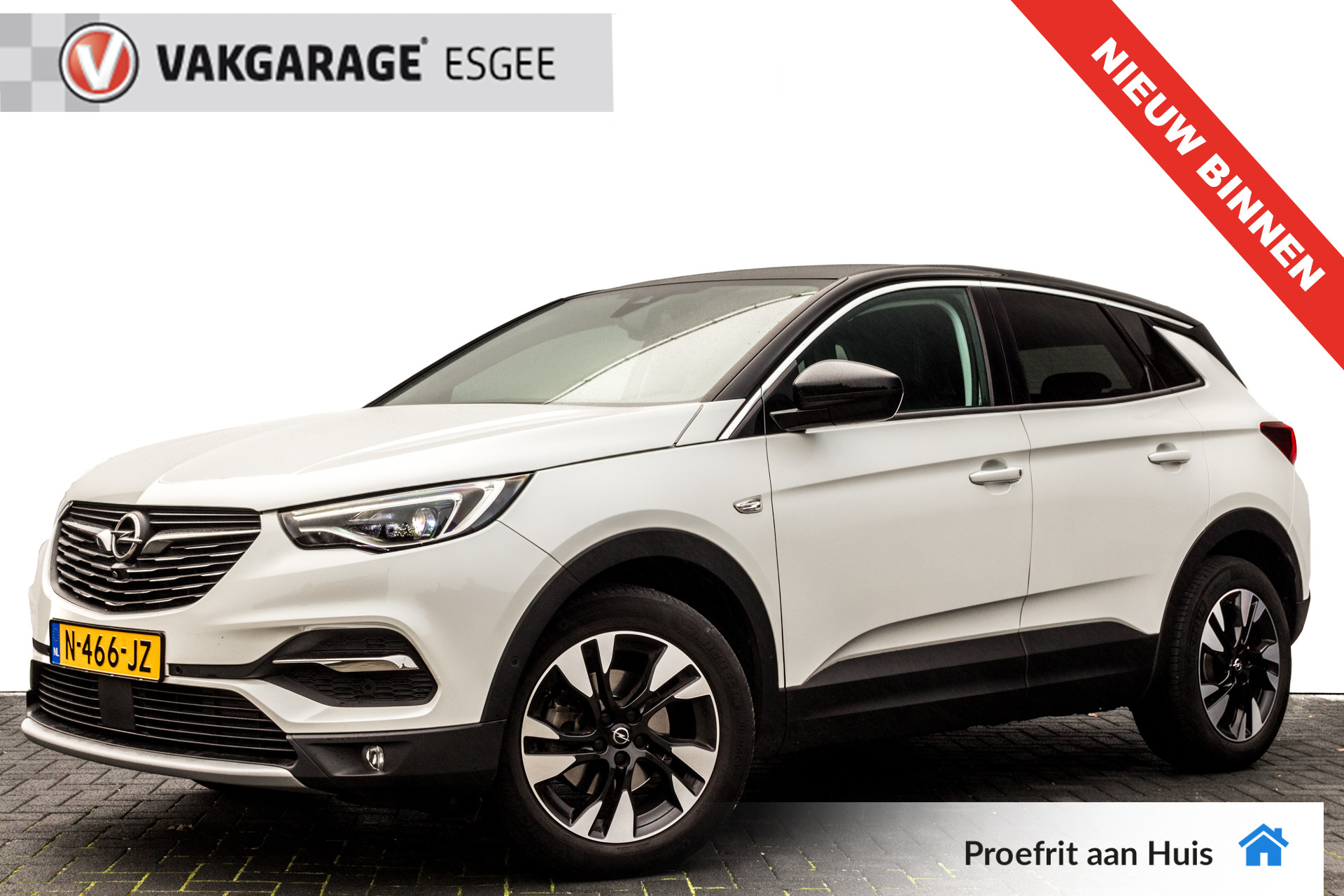 Opel Grandland X 1.2 131 PK Turbo Ultimate AUTOMAAT RIJKLAAR INCL: GARANTIE Climate | PDC V/A  | 18'' LMV | Navigatie  | Achteruitrij camera | Zwart Dak |