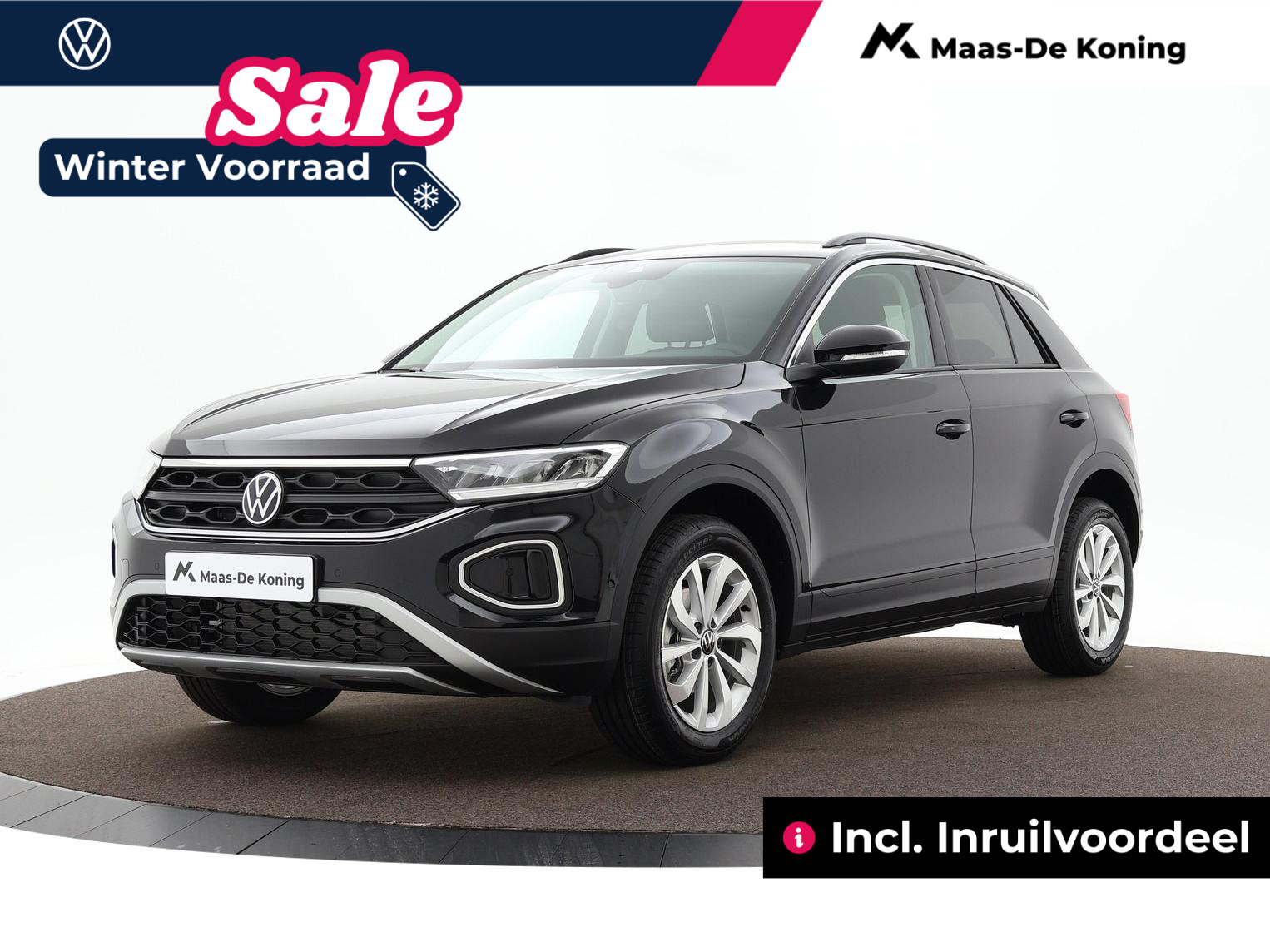 Volkswagen T-Roc Life Edition 1.0 TSI 116 pk 6 versn. Hand ·  Airconditioning automatisch, 2-zone (climatronic) · Privatelease €,-398 per maand · incl. inruilvoordeel ·