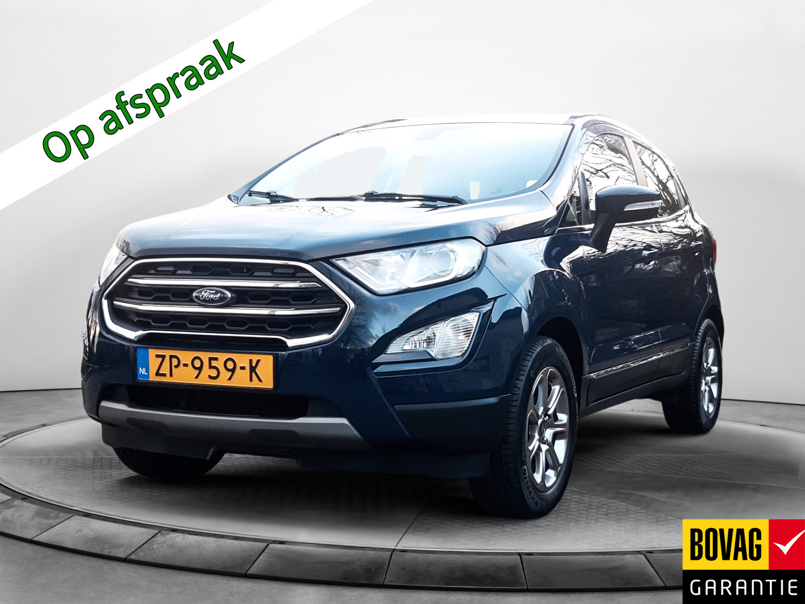 Ford EcoSport 1.0 EcoBoost Titanium (126 PK) 2e-Eig. Keurig-Onderh. BOVAG-Garantie, NL-Auto. Navigatie/Apple-Carplay/Android-Auto, Achteruitrijcamera, Trekhaak, Parkeersensoren, Cruis-Control, Privacy-Glas