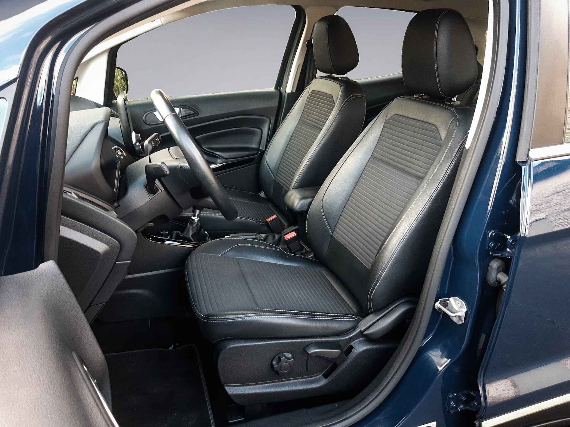 Ford EcoSport 1.0 EcoBoost Titanium (126 PK) 2e-Eig. Keurig-Onderh. BOVAG-Garantie, NL-Auto. Navigatie/Apple-Carplay/Android-Auto, Achteruitrijcamera, Trekhaak, Parkeersensoren, Cruis-Control, Privacy-Glas - 12/39