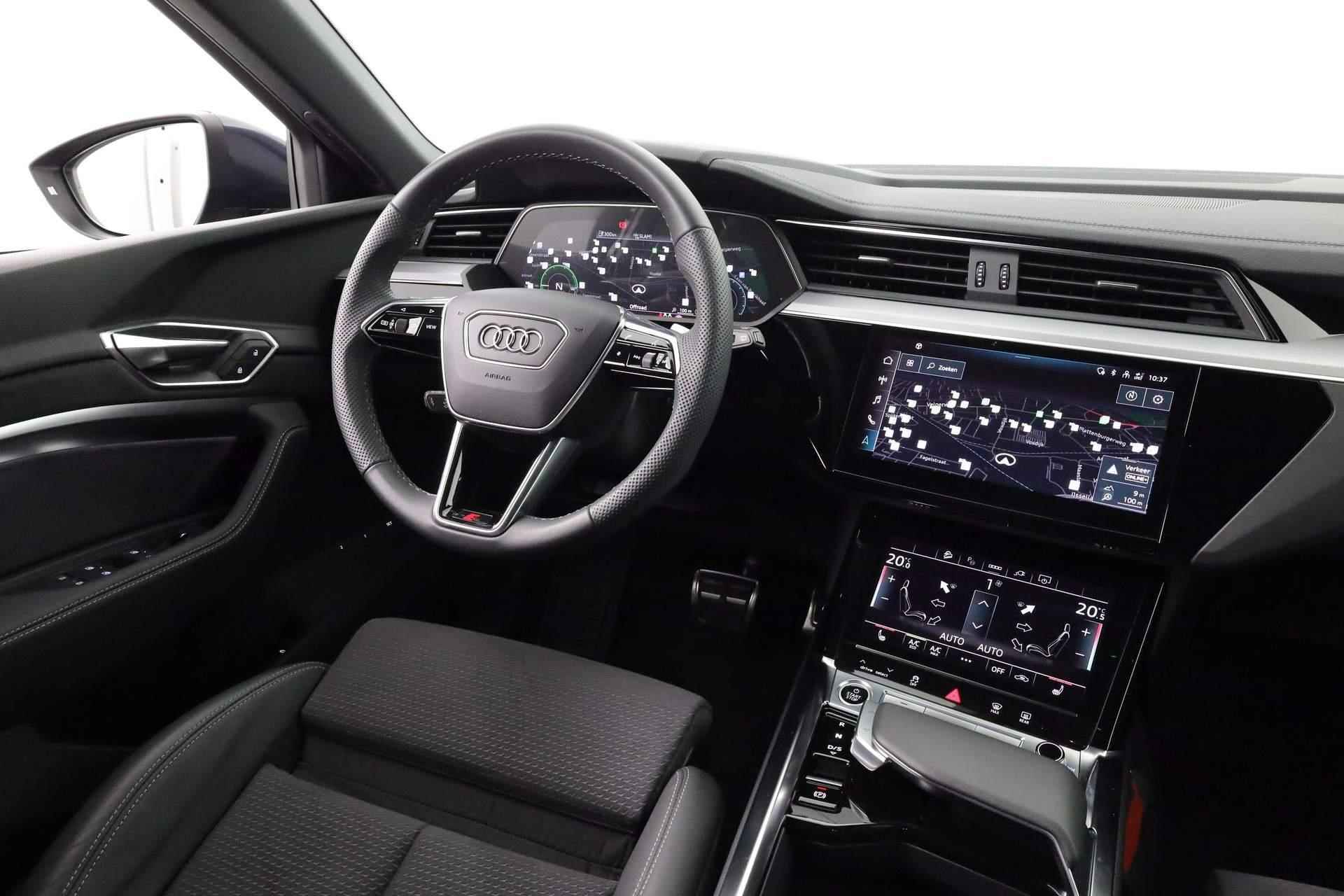 Audi Q8 e-tron 50 quattro 340PK S Edition 95 kWh | Camera | LED | Standkachel | Optiekpakket zwart | Luchtvering | 21 inch - 33/47