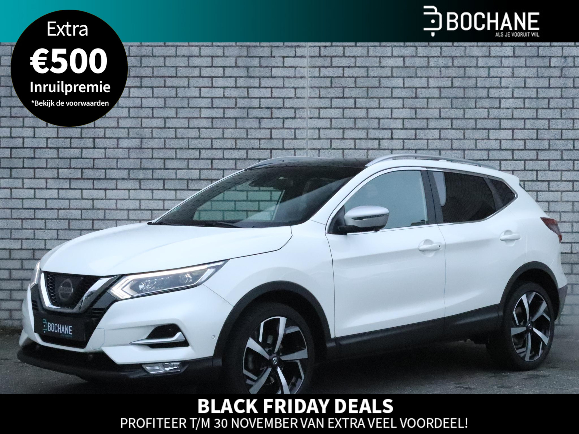 Nissan Qashqai 1.2 Tekna + | Panoramadak | Stoelverwarming | 360° Camera | BOSE Audiosysteem |