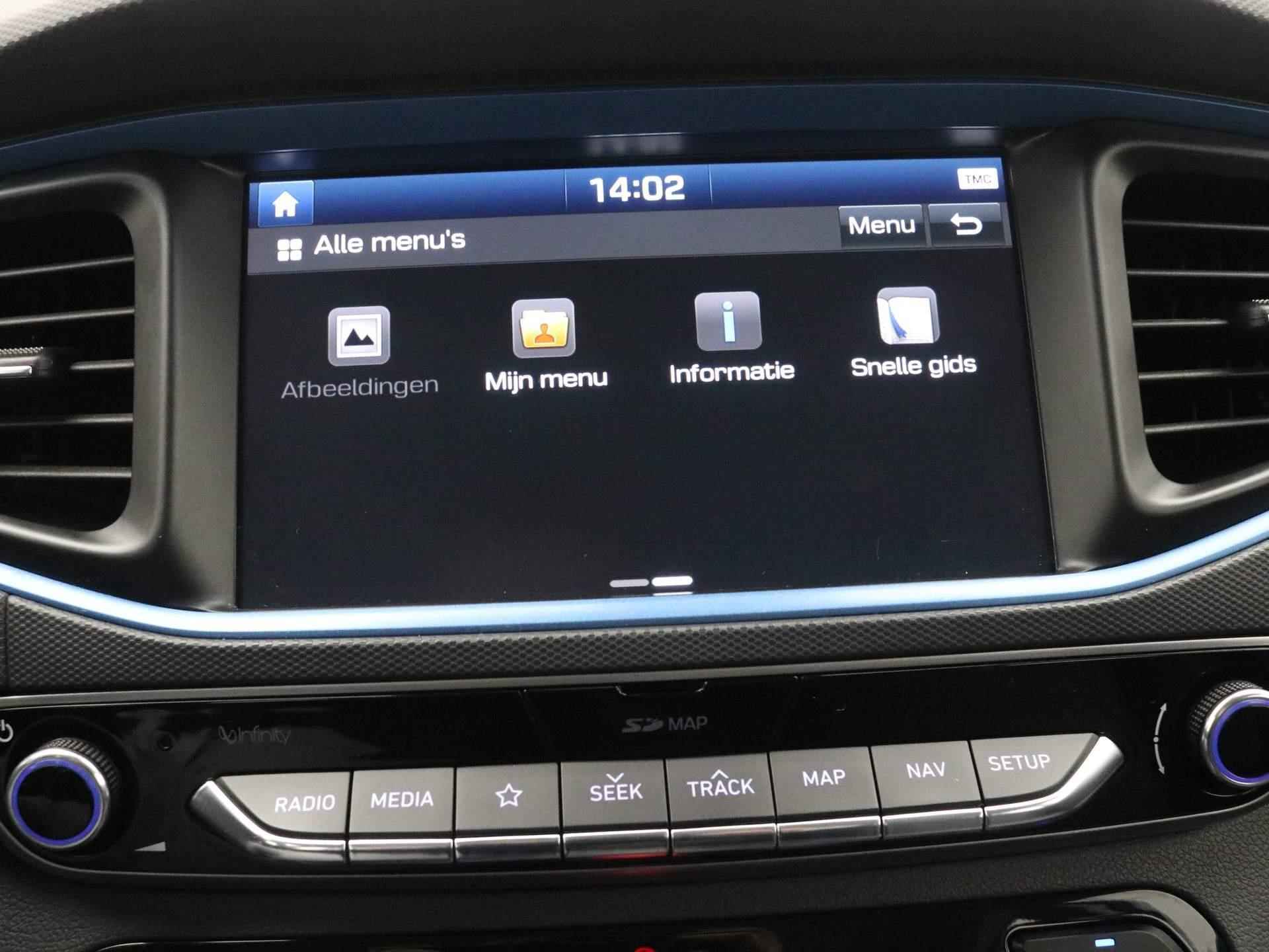 Hyundai IONIQ 1.6 GDi PHEV Comfort - Plus Automaat / Plugin Hybride / Navigatie / Android Auto/Apple Carplay / Cruise Control Adaptief / Climate Control / Draadloze Telefoonlader / Krell Audiosysteem / Stoelverwarming / Stuurverwarming / DAB - 56/79