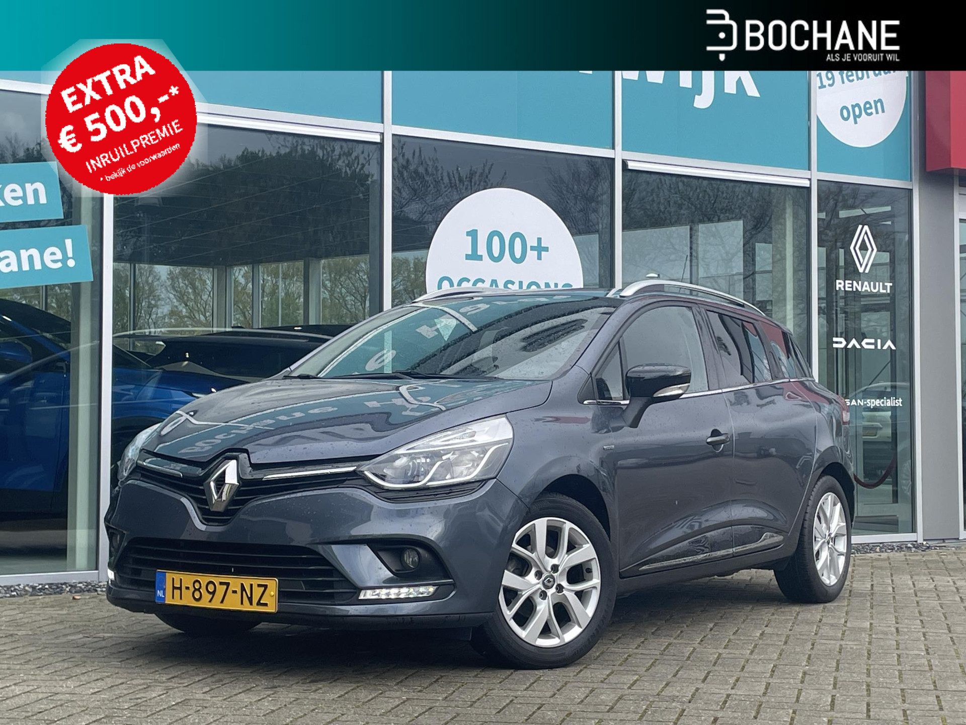 Renault Clio Estate 0.9 TCe 90 Limited 1E EIGENAAR | NL-AUTO | NAVIGATIE | KEYLESS | PARKEERSENSOREN | DAB+ bij viaBOVAG.nl