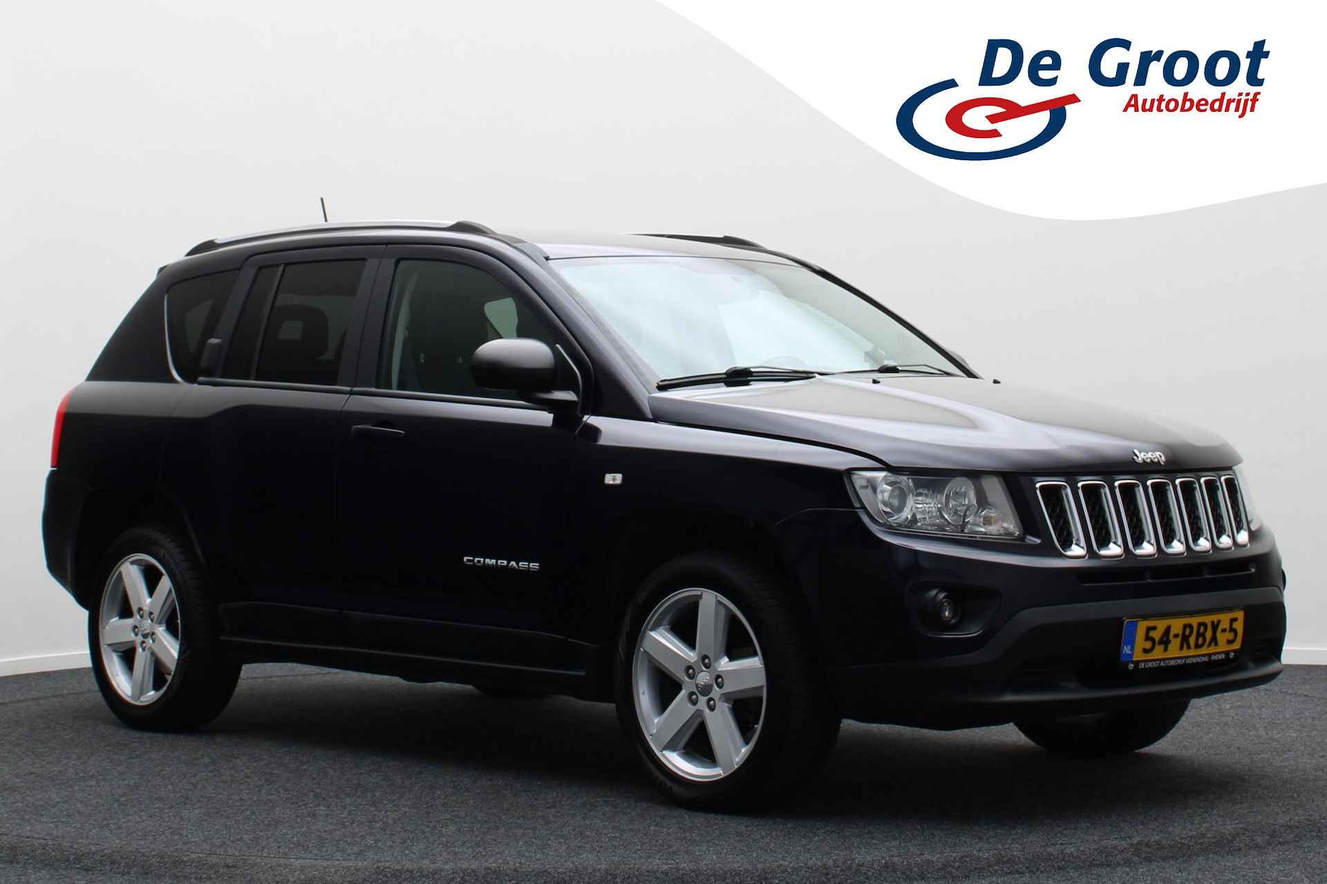 Jeep Compass 2.4 Limited 4WD Automaat Leer, Stoelverw., Climate, Cruise, Navigatie, Bluetooth, 18'' - 1/36