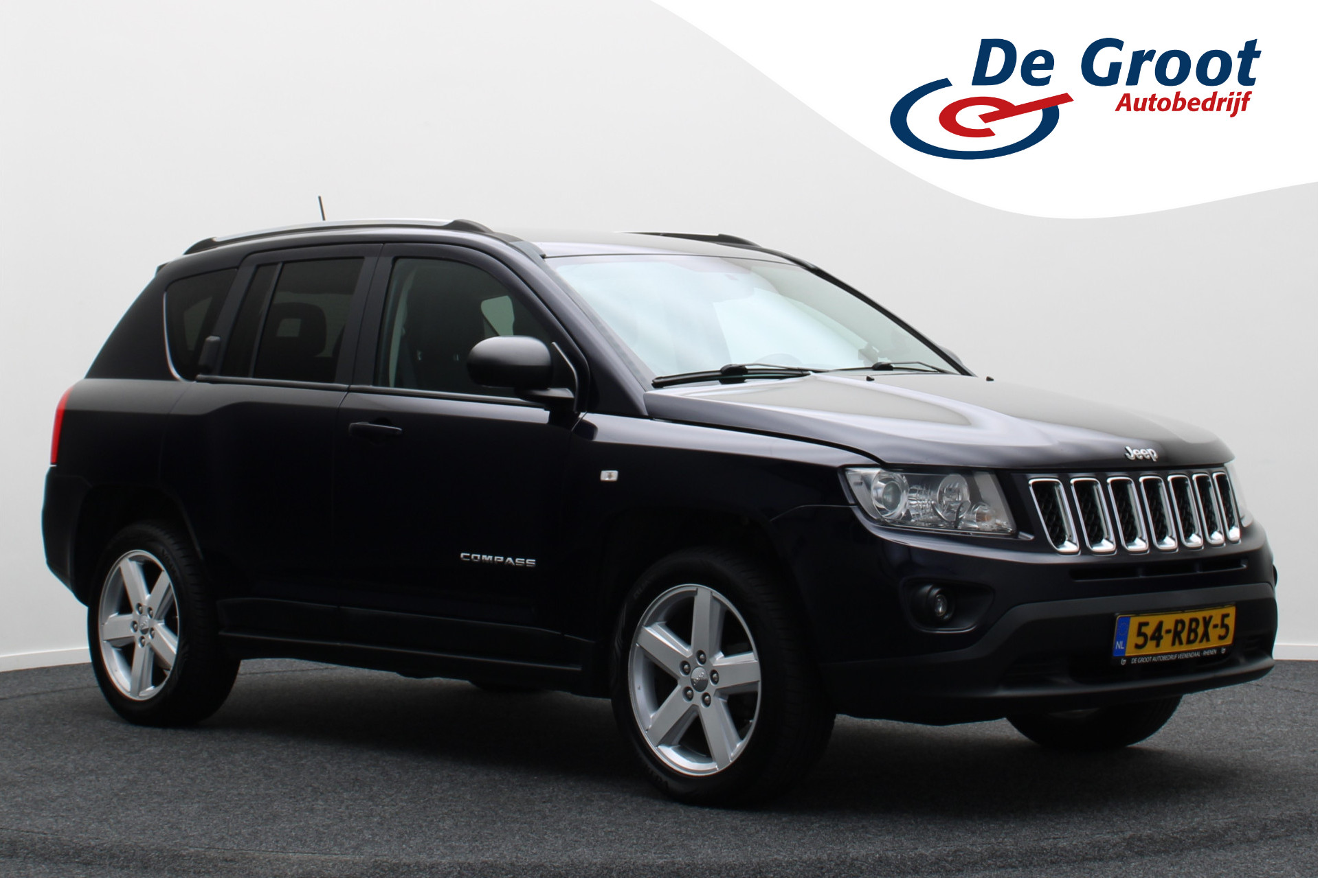 Jeep Compass 2.4 Limited 4WD Automaat Leer, Stoelverw., Climate, Cruise, Navigatie, Bluetooth, 18''