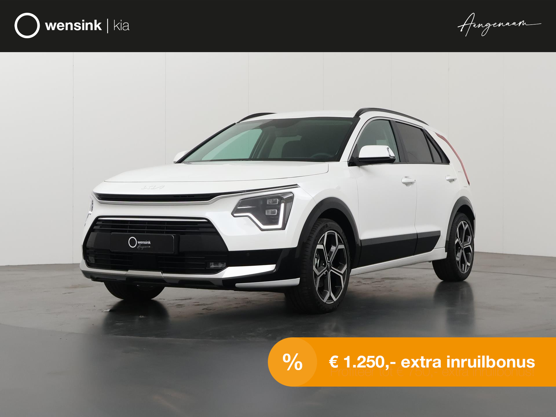 Kia Niro HEV 1.6 GDi Hybrid DynamicPlusLine Edition | Actieprijs van €39850 voor €34835 | 1300KG Trekgewicht | Nieuwe auto | Harman Kardon Audio | 18” lichtmetalen velgen | Stoel/Stuurwielverwarming | Headup Display | Elektrisch Bedienbare Achterklep