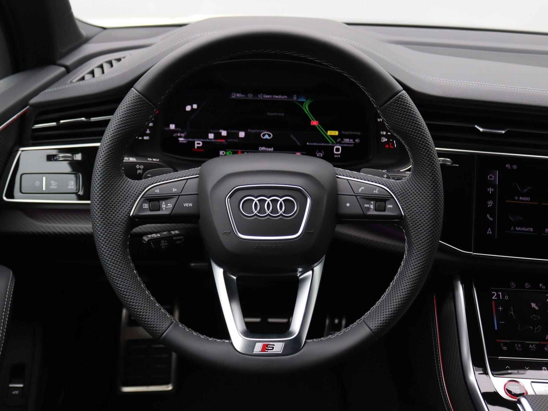 Audi Q7 4.0 TFSI SQ7 quattro 507PK S-Tronic 7-persoons advanced onderstel, panoramadak, trekhaak, standkachel, 360 gr. camera, leder, Bang&Olufsen, Laser LED,winterpakket Plus, stoelventilatie, alarm, 22'' lichtmetaal - 19/70