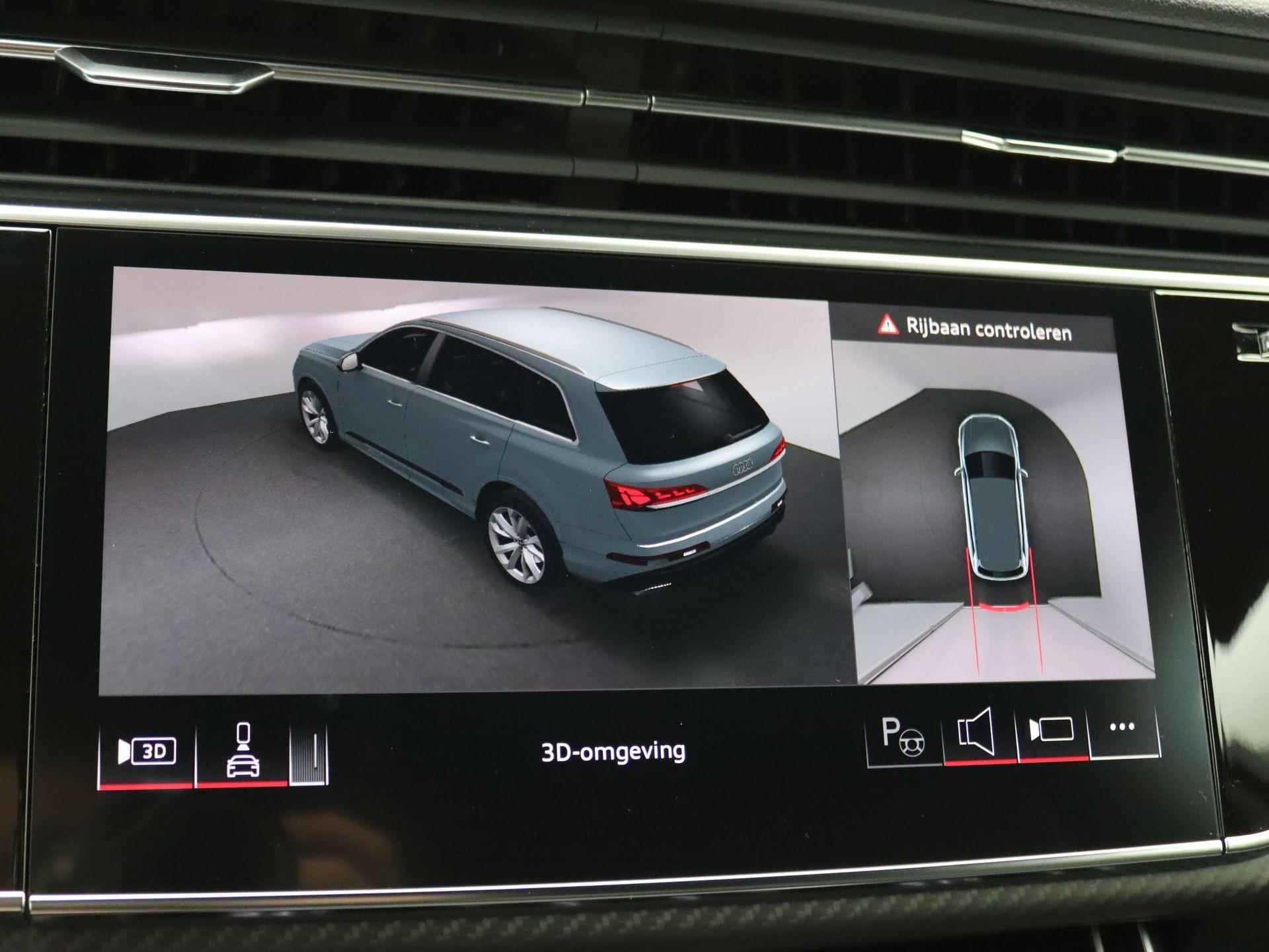 Audi Q7 4.0 TFSI SQ7 quattro 507PK S-Tronic 7-persoons advanced onderstel, panoramadak, trekhaak, standkachel, 360 gr. camera, leder, Bang&Olufsen, Laser LED,winterpakket Plus, stoelventilatie, alarm, 22'' lichtmetaal - 38/70