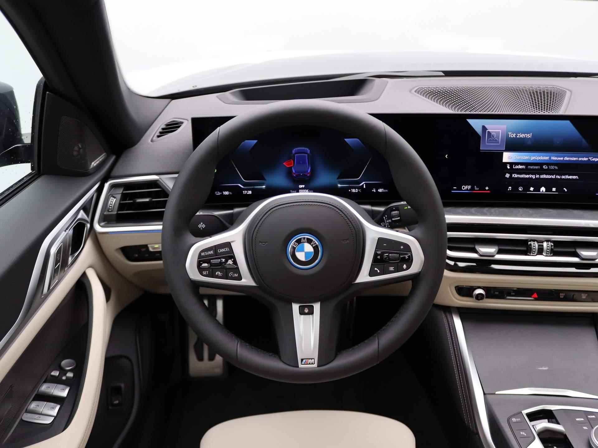 BMW i4 eDrive35 High Executive | M Sportpakket Pro | Safety Pack | Schuifdak | Active Cruise Control | Harman Kardon | 19'' - 28/32