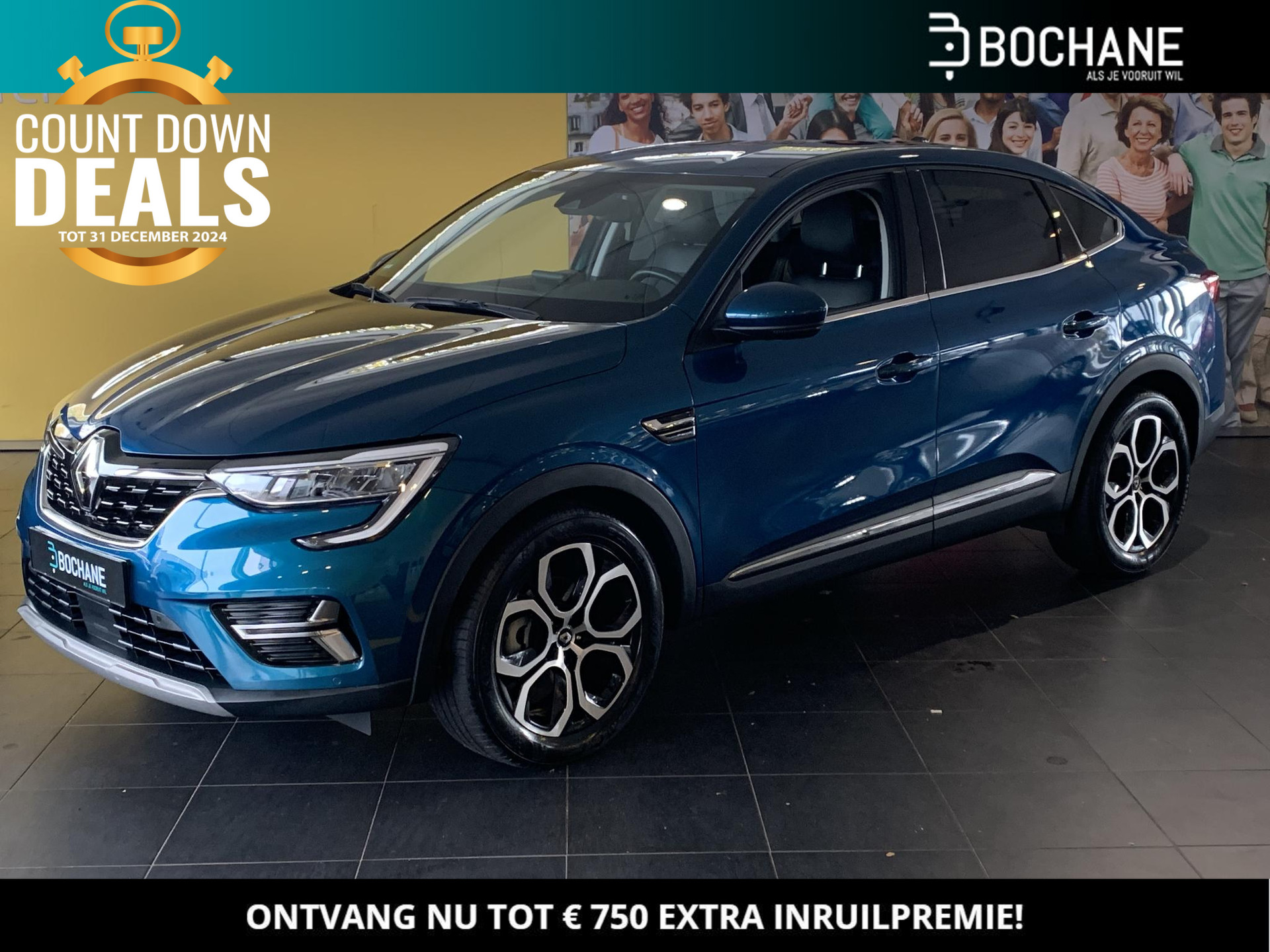 Renault Arkana 1.6 E-Tech Hybrid 145 Intens AUTOMAAT | TREKHAAK | NAVIGATIE | ACHTERUITRIJCAMERA | PARKEERSENSOREN VOOR-EN ACHTER | CLIMATE CONTROL | LICHTMETALEN VELGEN