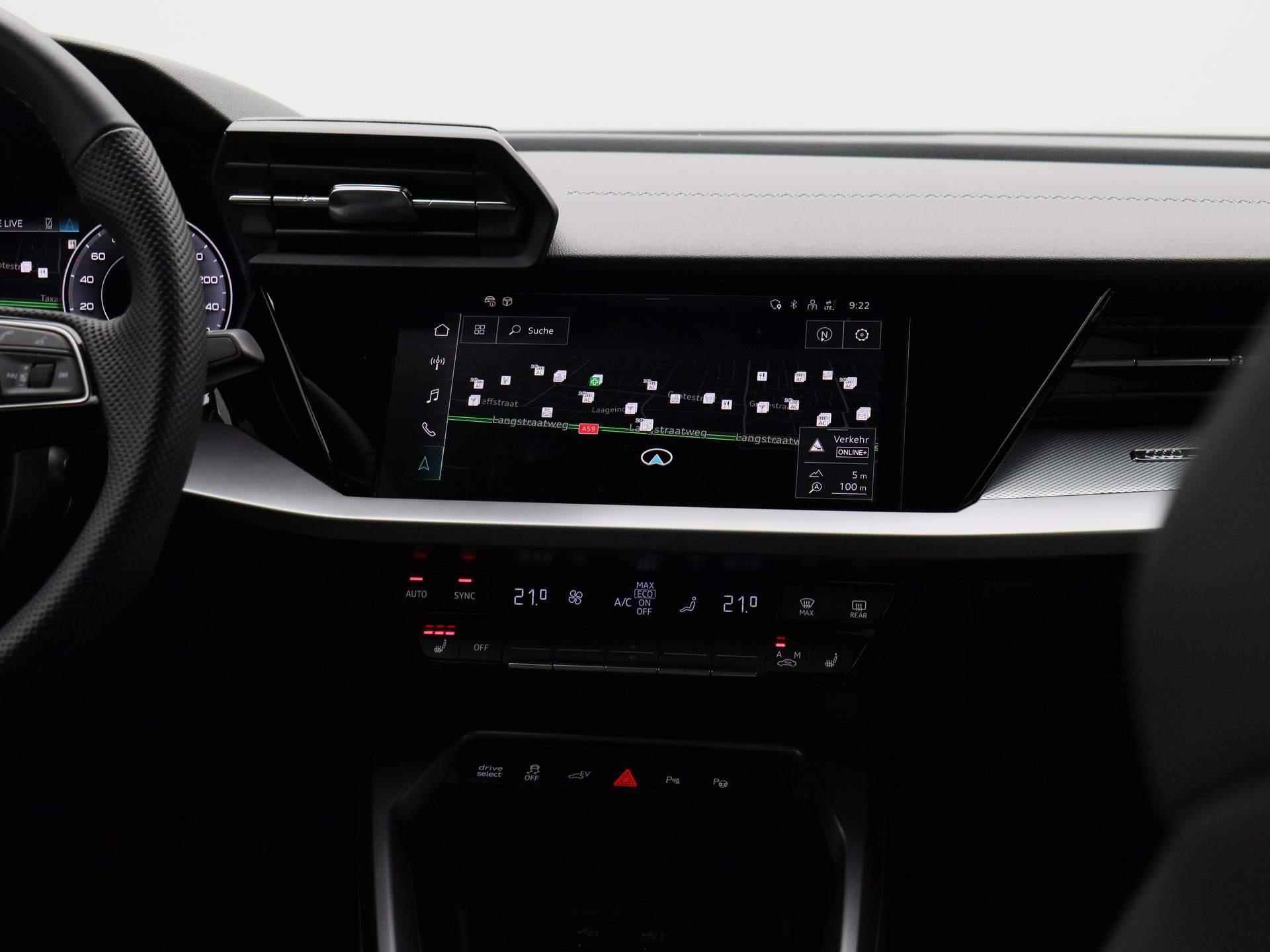 Audi A3 Sportback 45 TFSI e S edition Competition 245 PK | Automaat | S-line interieur | S-line exterieur | Automaat | Navigatie |  Cruise Control | Half-Leder | Parkeersensoren | Stoelverwarming | Lichtmetalen velgen | Climate Control | Fabrieksgarantie | - 9/46
