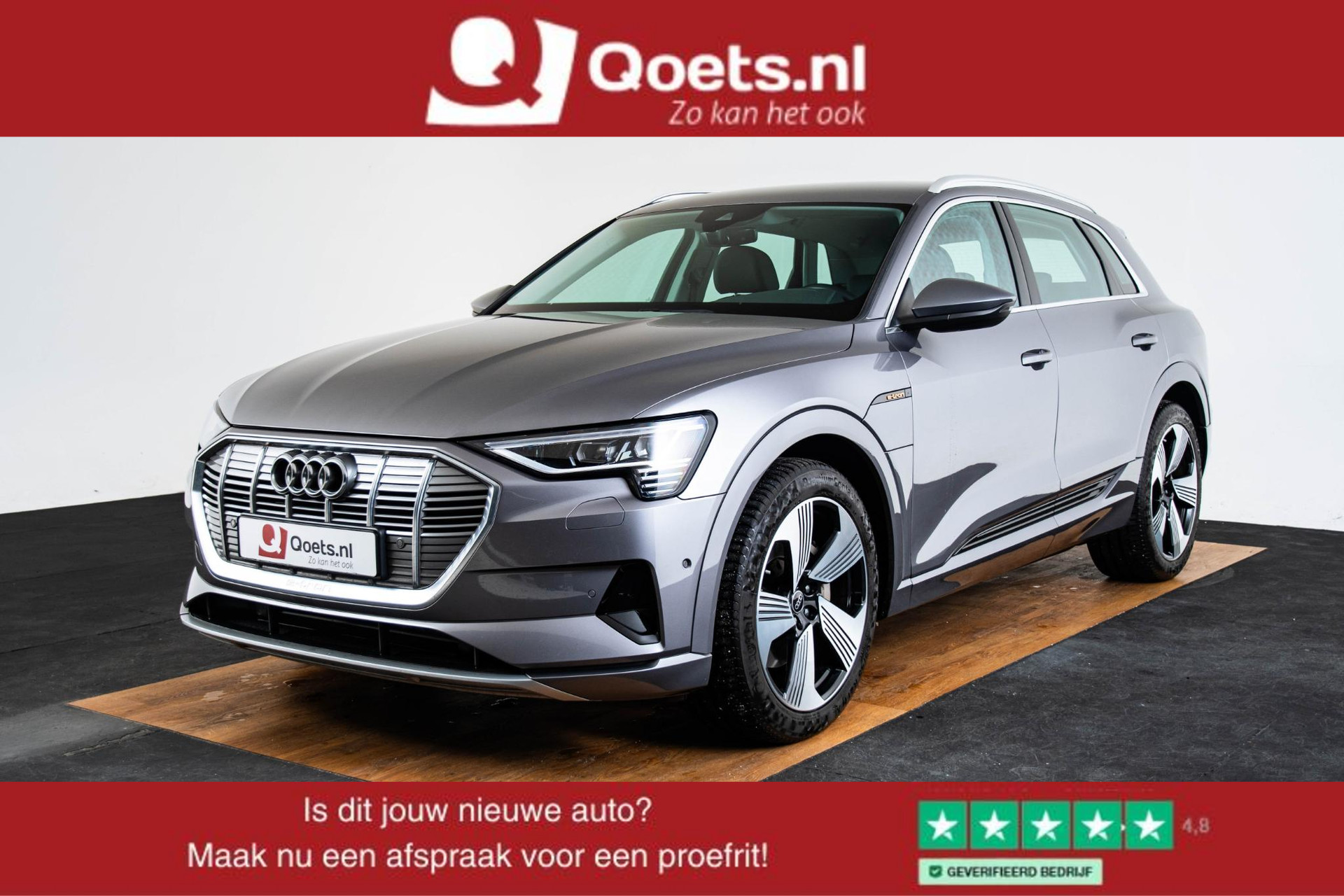 Audi e-tron 55 quattro Advanced edition Plus 95 kWh Elektrisch verstelbare/verwarmde voorstoel - 21 inch - Diefstalalarm - Camera - Assistentiepakket Tour - Verkeersbordherkenning - Ambiente lichtpakket - Audi sound system