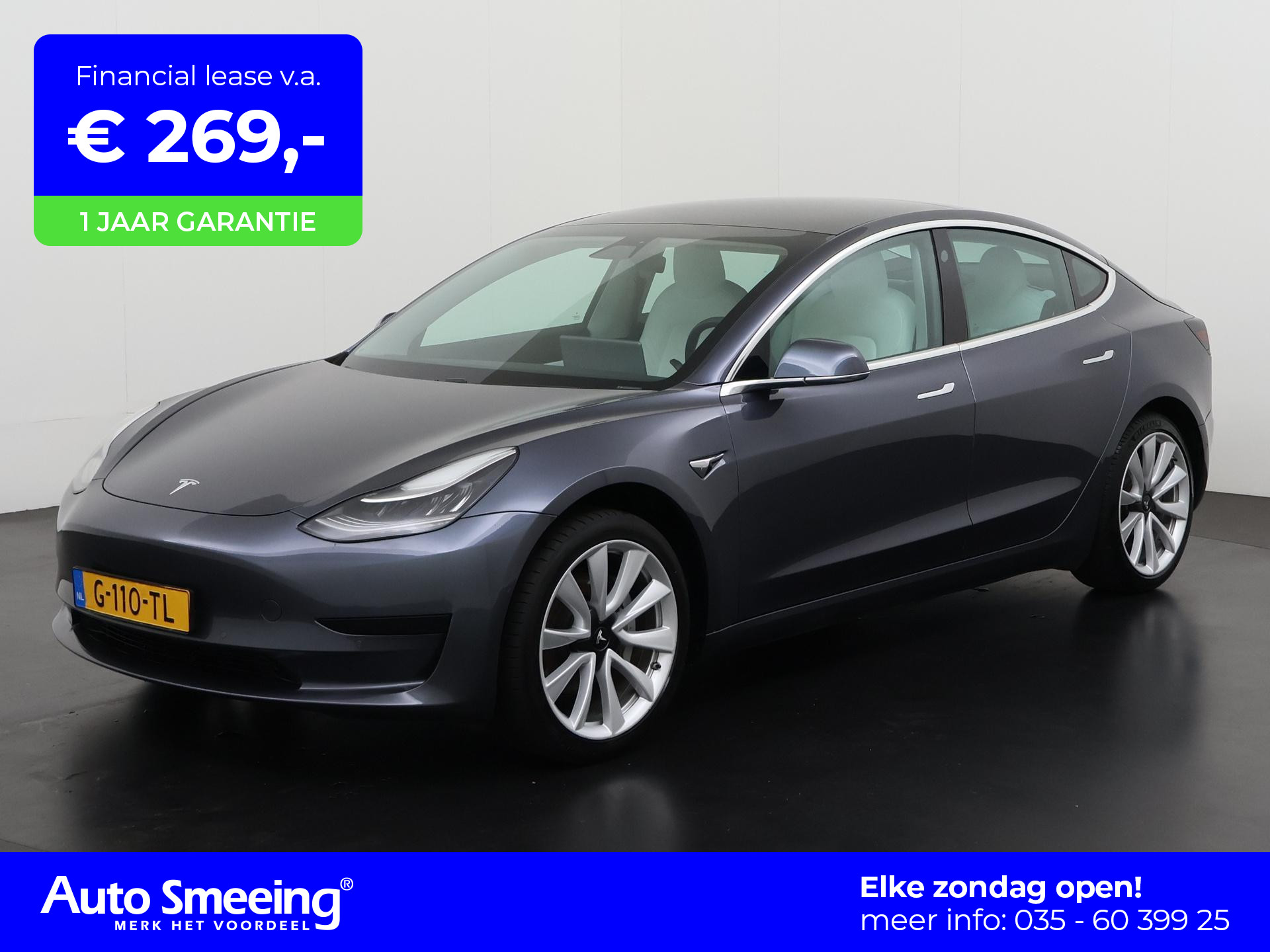 Tesla Model 3 Standard RWD Plus | Adapt Cruise | Camera | Panoramadak | Zondag Open!