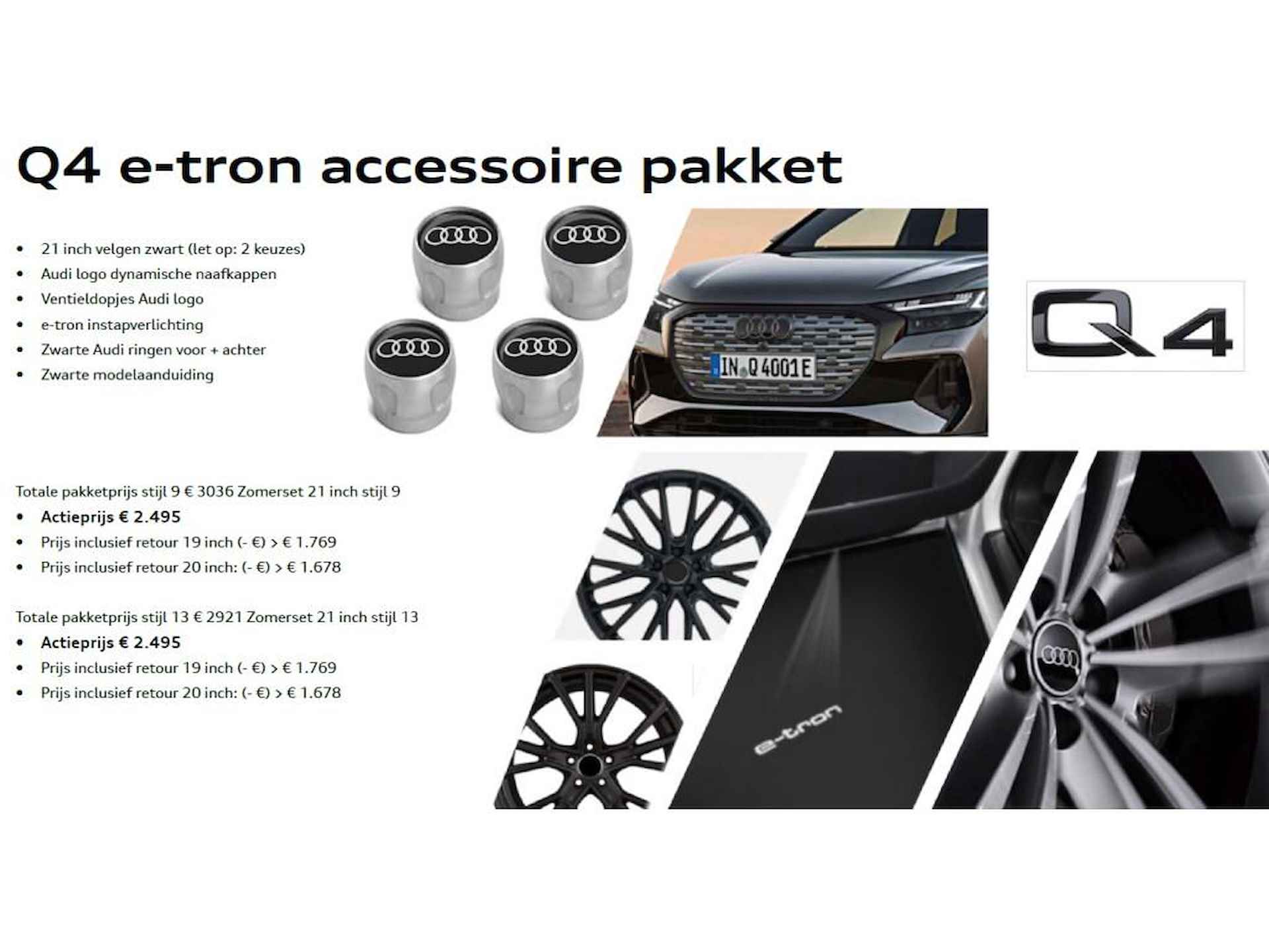 Audi Q4 e-tron 40 Advanced edition 204 PK · BlackPakket 21" velgen · Comfortpakket · Lichtpakket plus ambient light · - 14/40