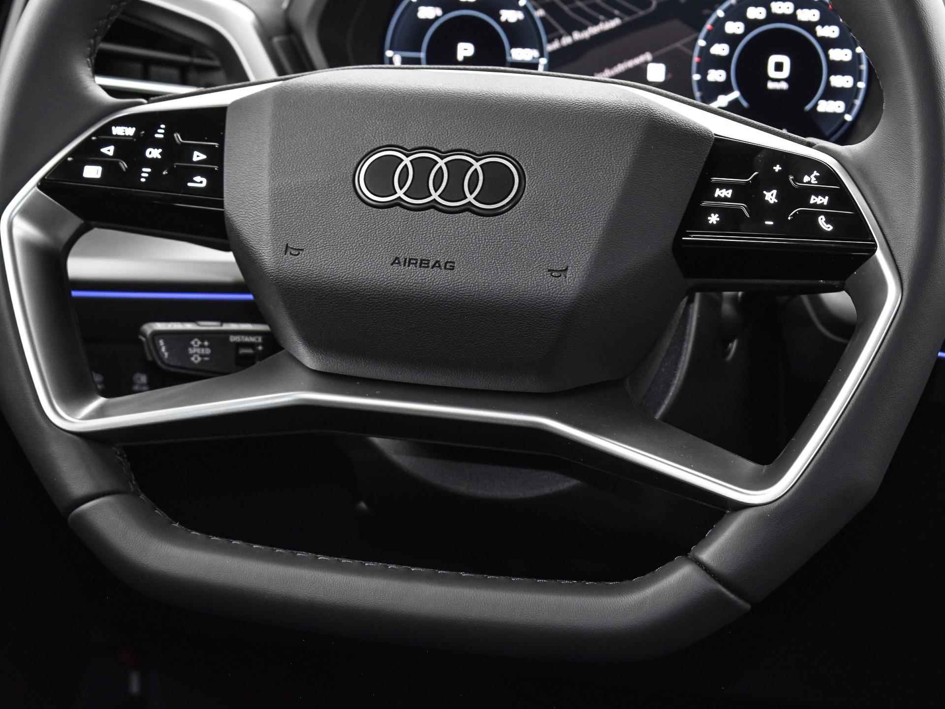 Audi Q4 e-tron 40 Advanced edition 204 PK · BlackPakket 21" velgen · Comfortpakket · Lichtpakket plus ambient light · - 26/40